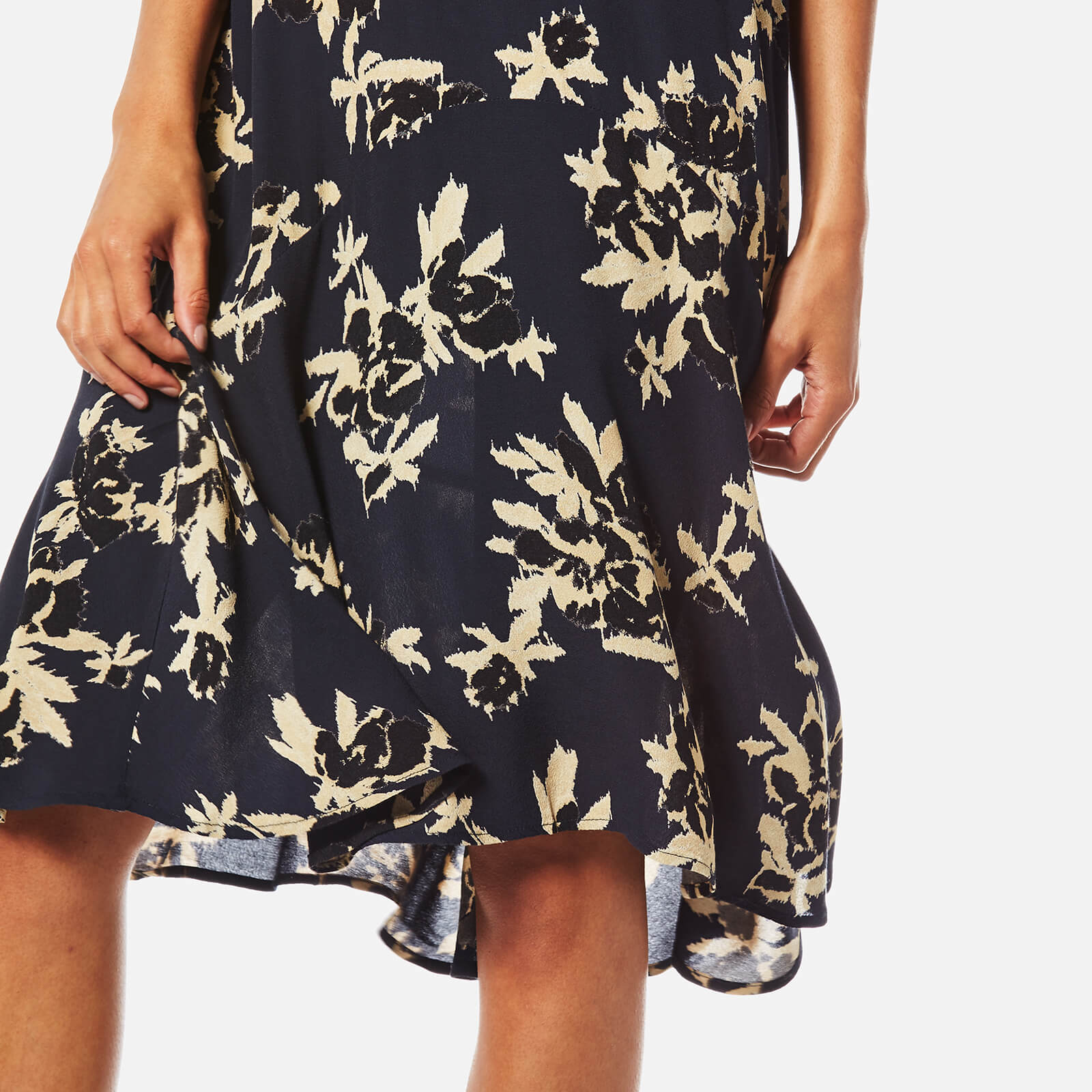 Ganni Women s St Pierre Crepe Dress Total Eclipse Coggles
