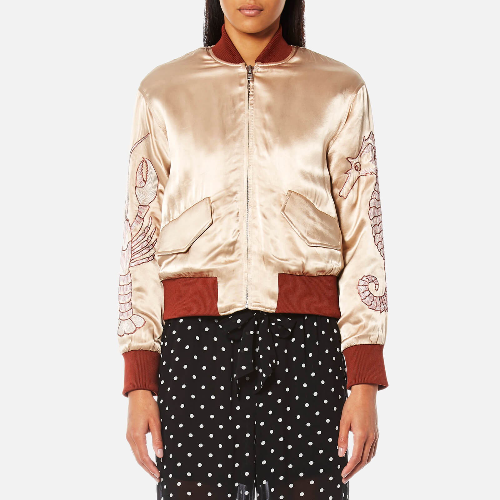 Ganni leclair satin dress best sale