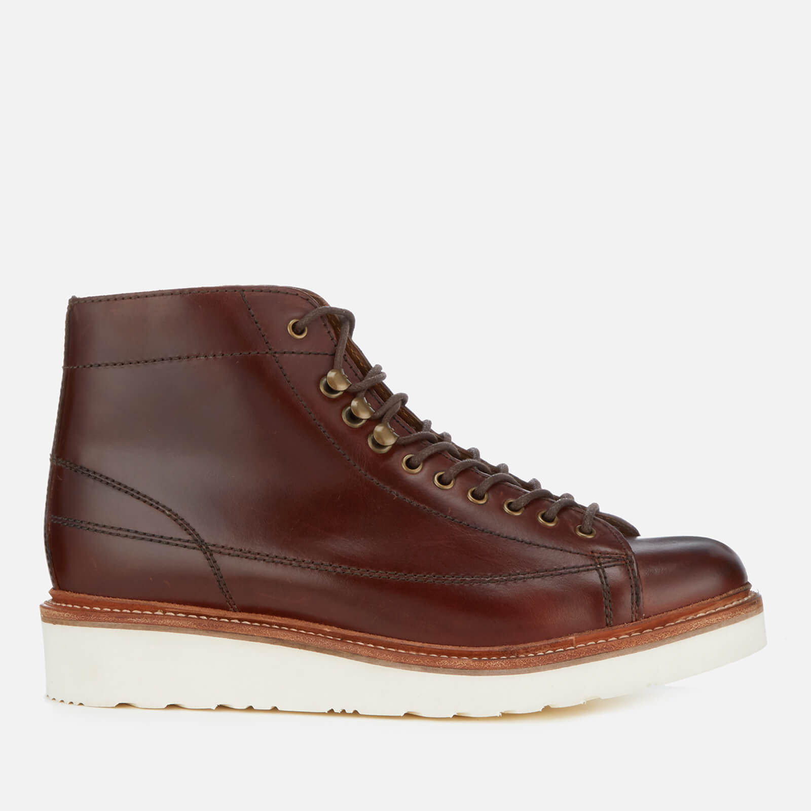 Grenson Men s Andy Leather Monkey Boots Chestnut Allsole