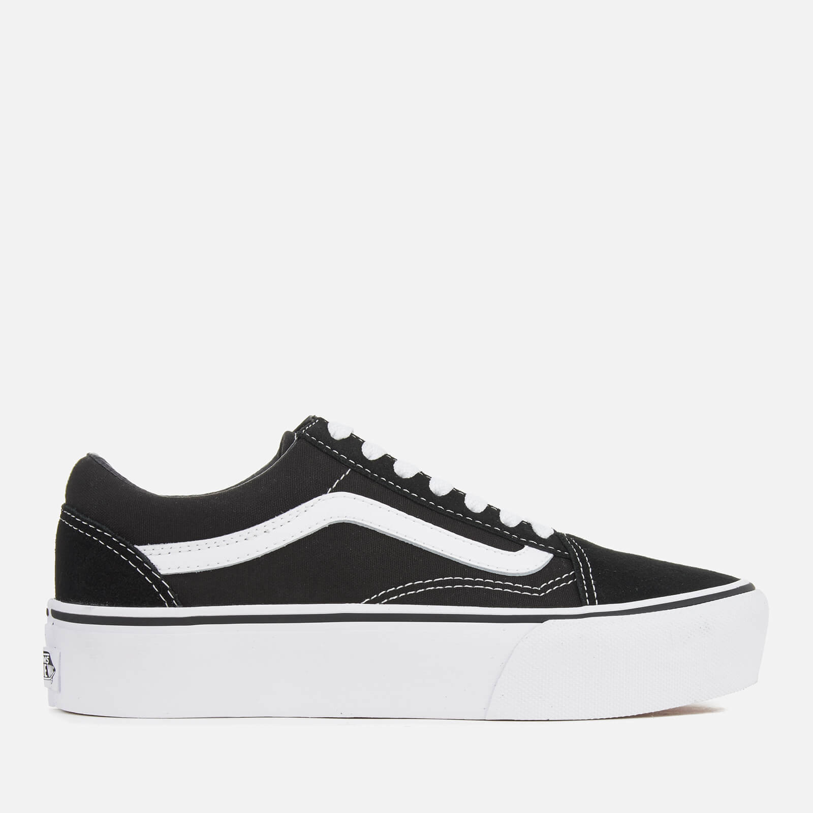 Vans platform old skool white hot sale