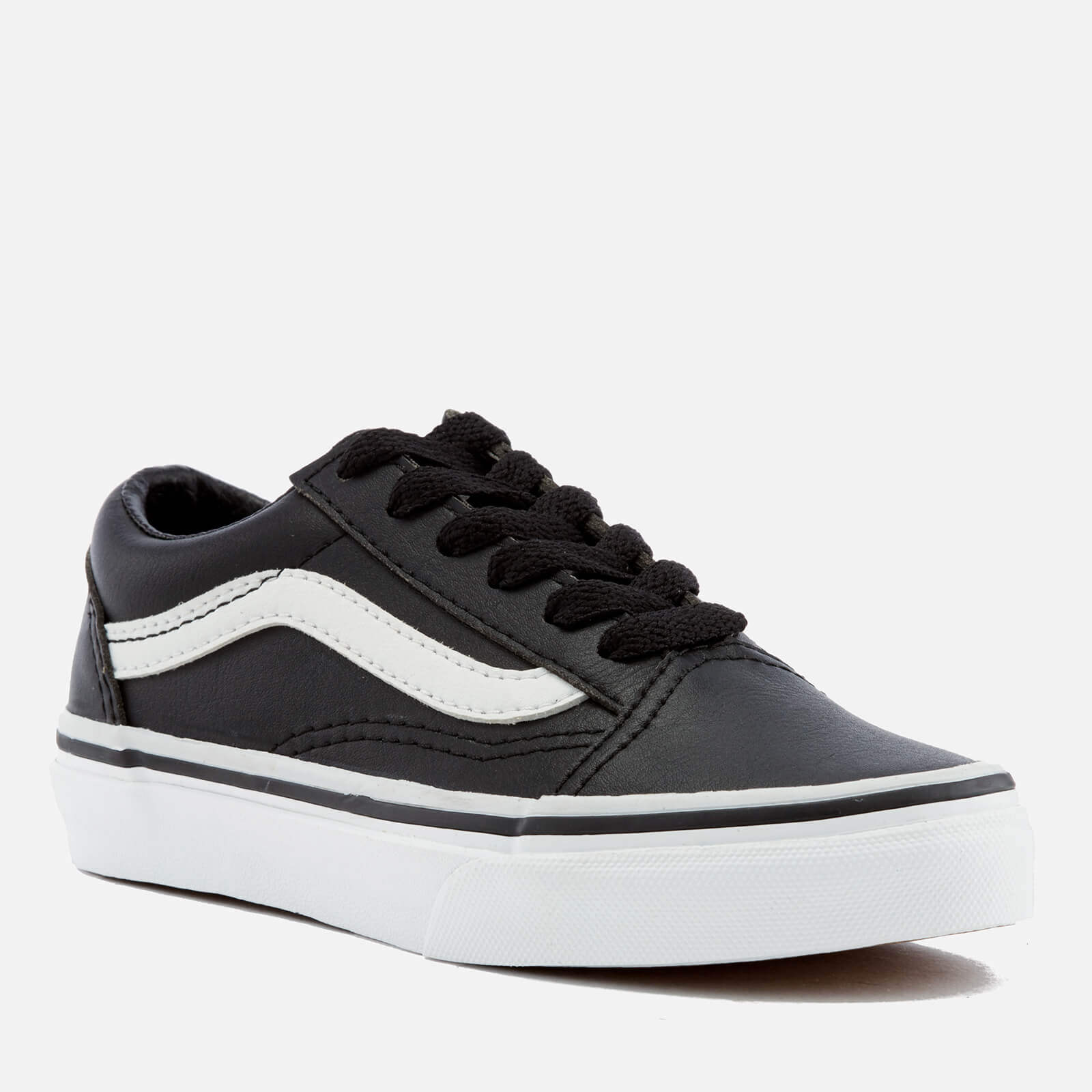 Vans Kids Old Skool Classic Tumble Trainers Black True White Coggles