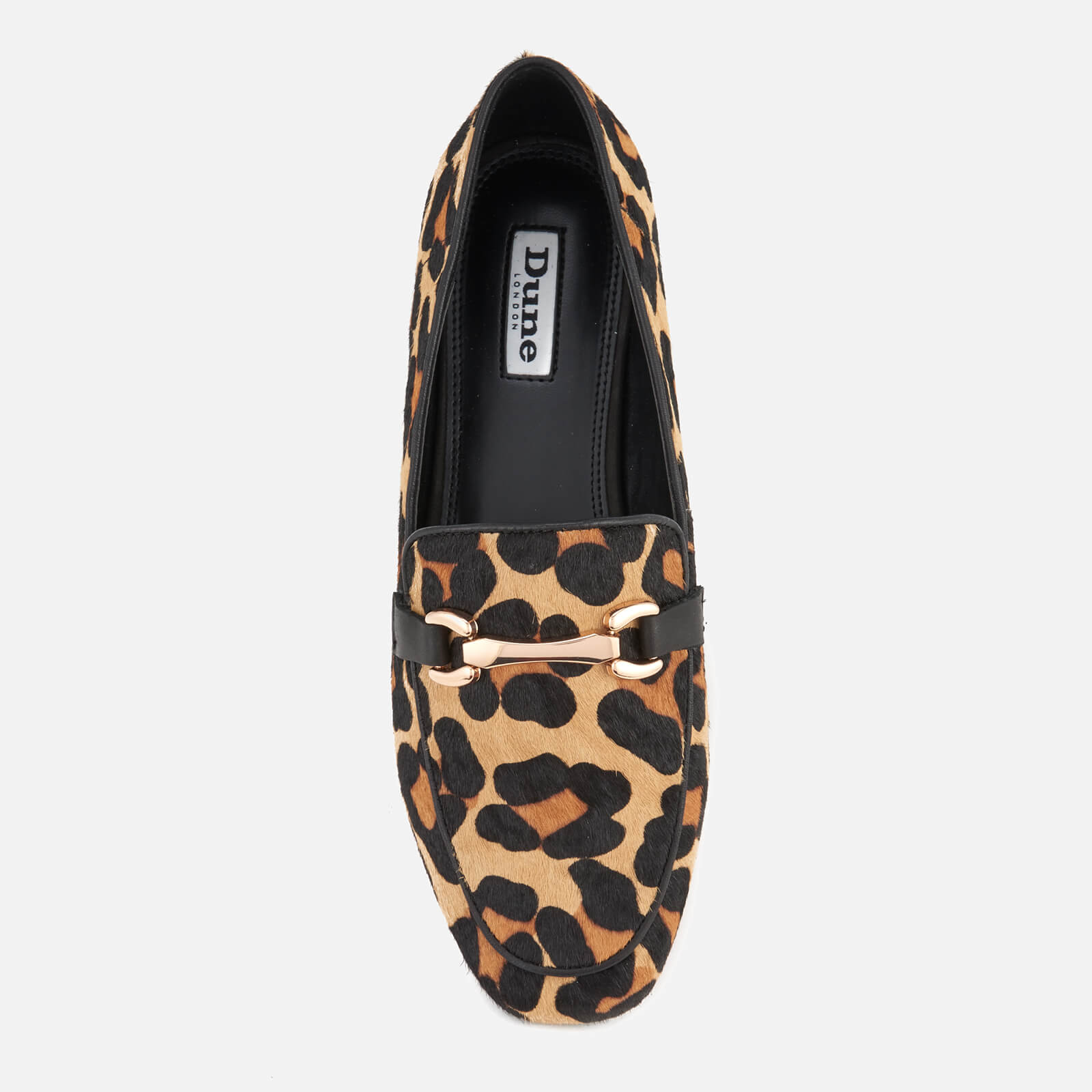 Dune leopard print loafers sale