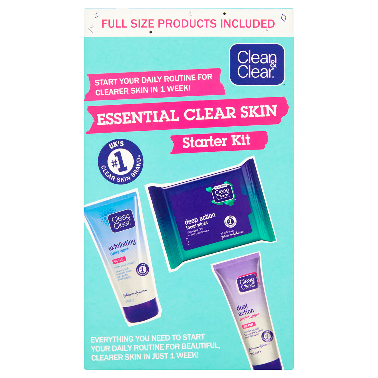 Kit limpiador para principiantes Essential Clear Skin de CLEAN & CLEAR