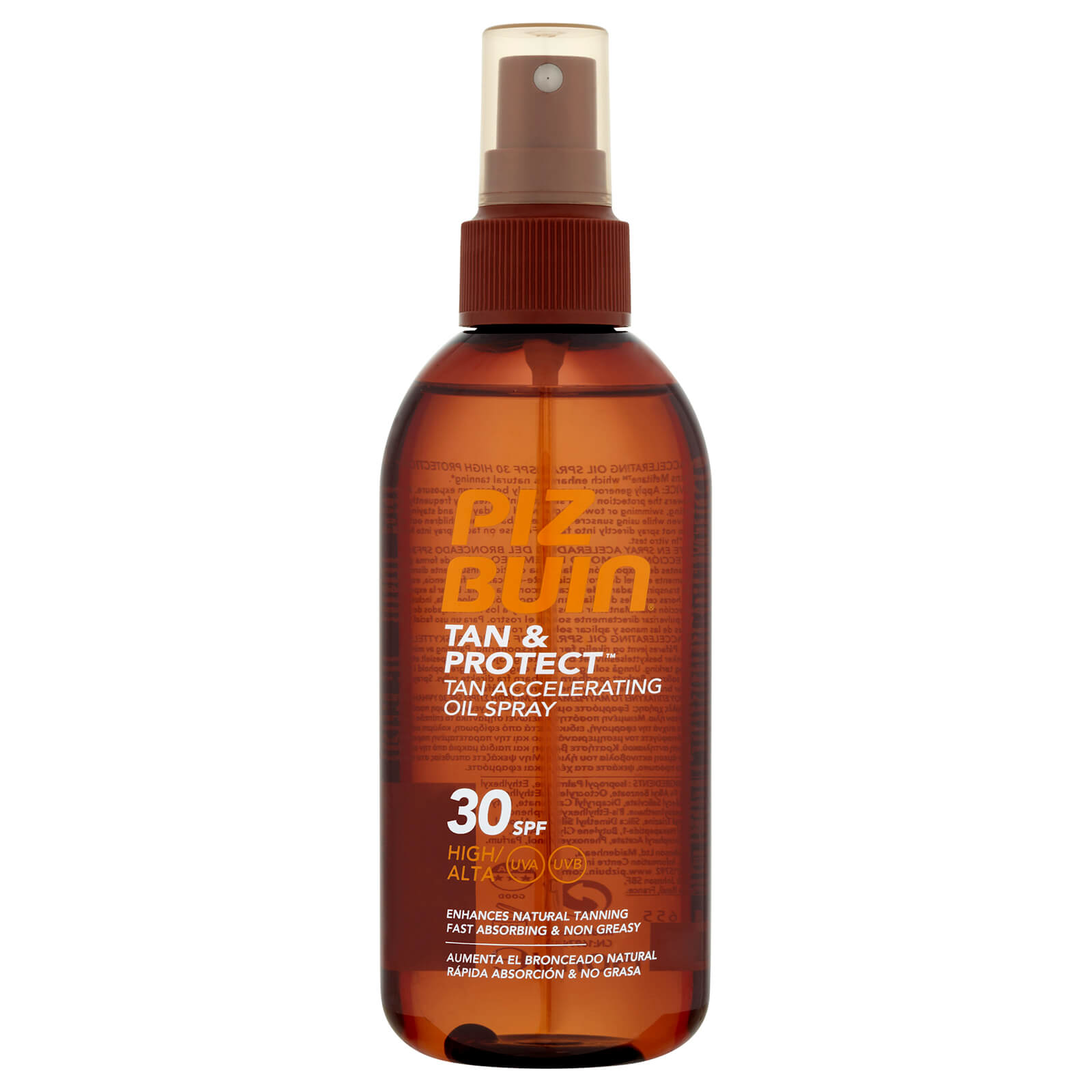 Espray de aceite acelerador del bronceado Tan & Protect de Piz Buin - FPS 30 alto 150 ml