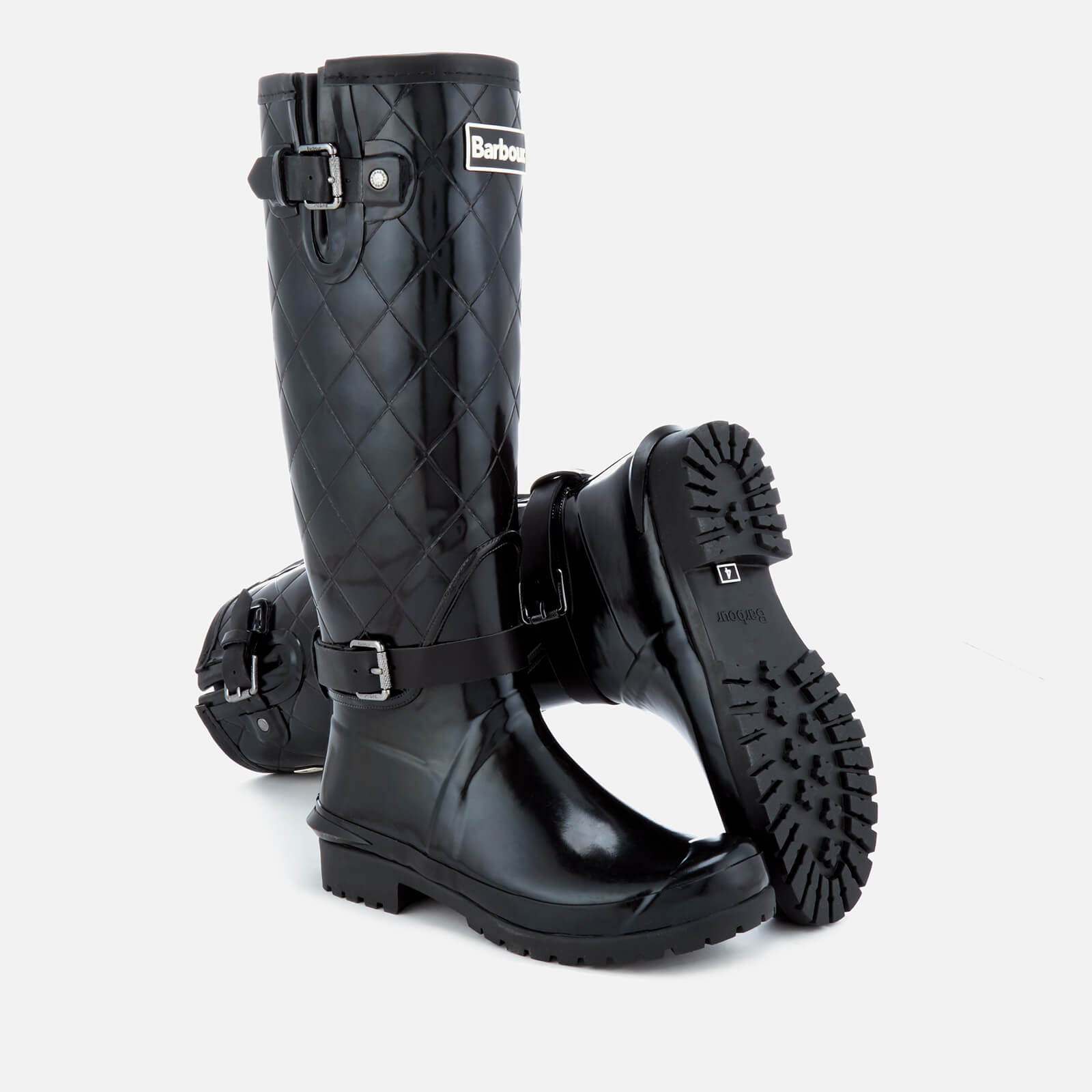Barbour Women s Lindisfarne Slim Quilted Leg Wellies Black Coggles
