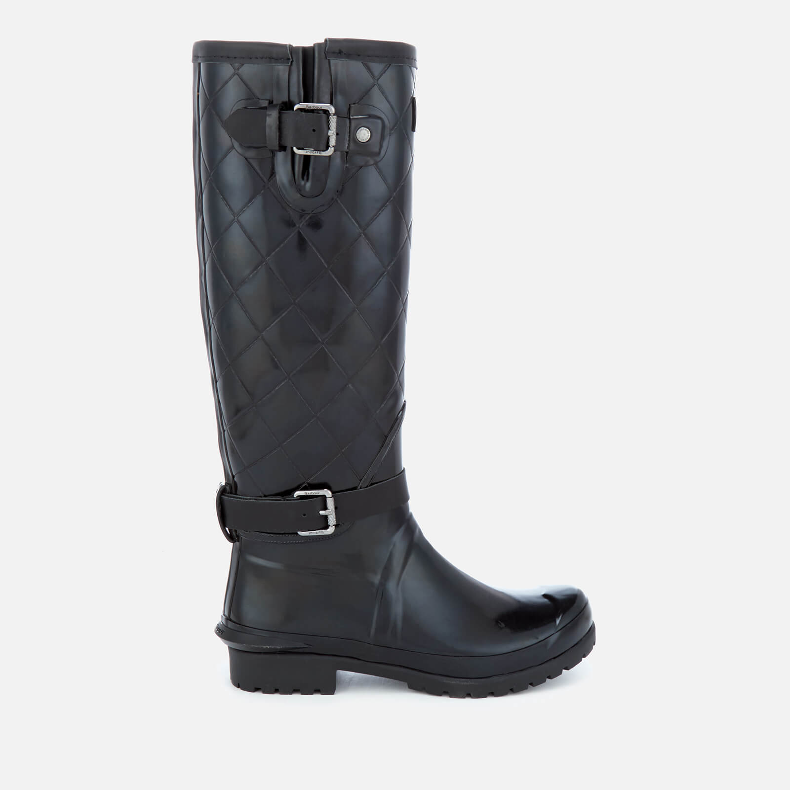 Barbour Women s Lindisfarne Slim Quilted Leg Wellies Black Allsole