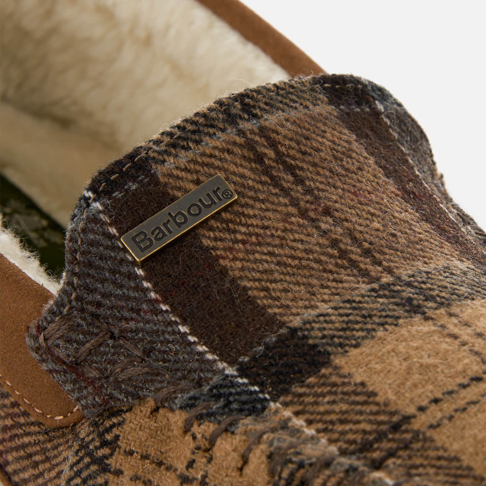 Barbour Women s Betsy Tartan Moccasin Slippers Camel Allsole