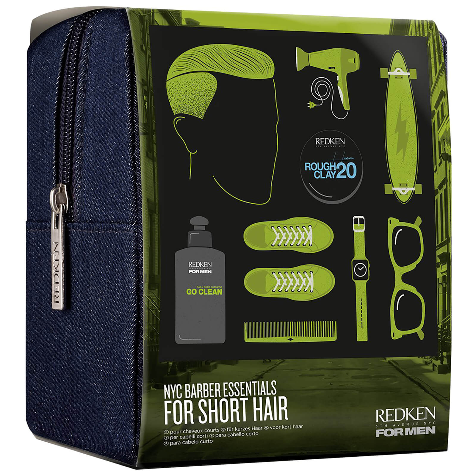 Kit Buzz Cut de Redken para hombre - Kit de productos esenciales de barbería (para hombres con pelo corto)