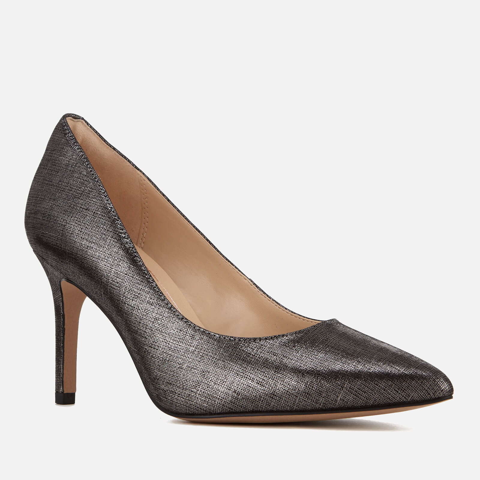 Clarks Women s Dinah Keer Metallic Court Shoes Pewter Allsole