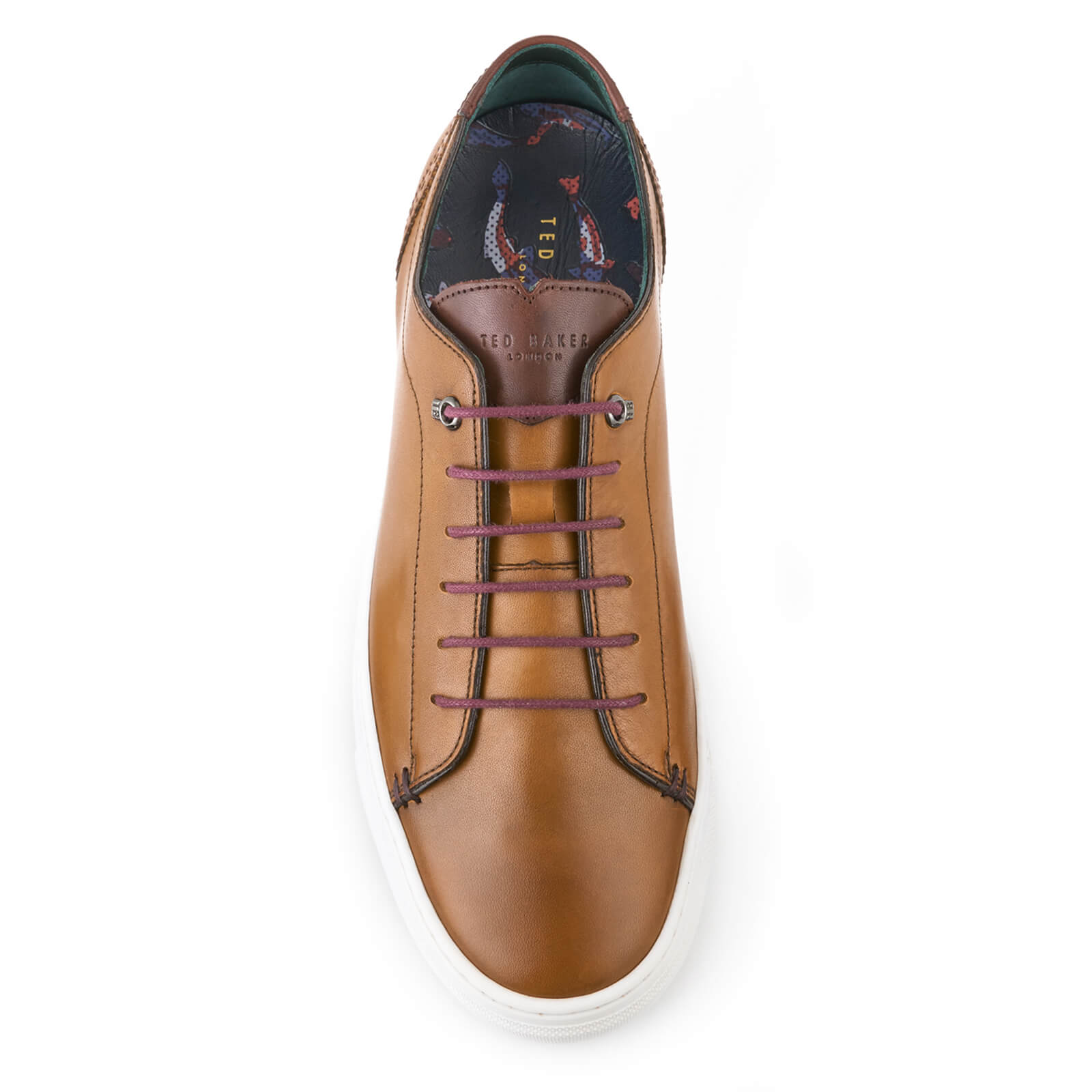 Ted Baker Men s Duuke Leather Cupsole Trainers Tan Allsole
