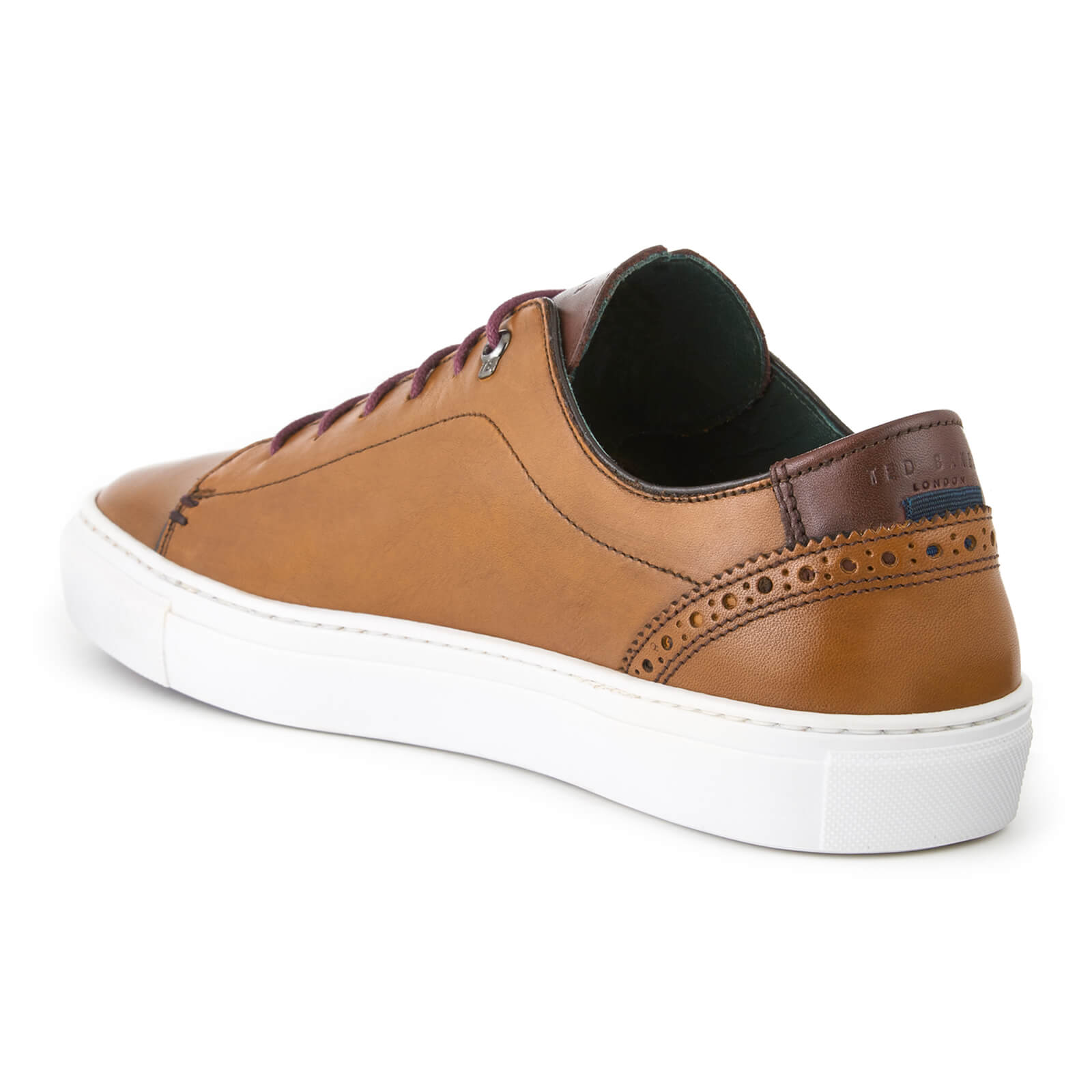 Ted Baker Men s Duuke Leather Cupsole Trainers Tan Allsole