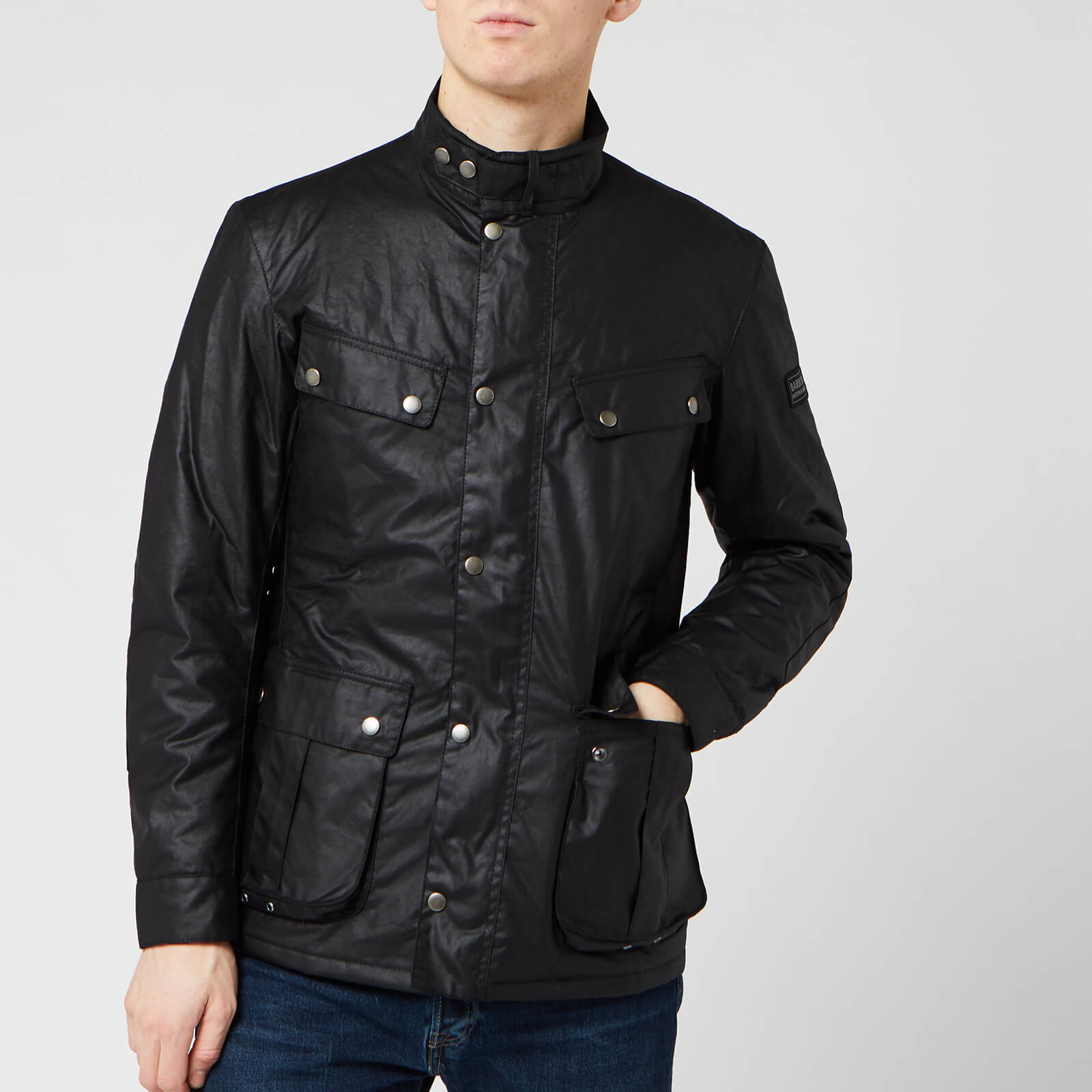 Barbour International Men s Duke Wax Jacket Black Coggles