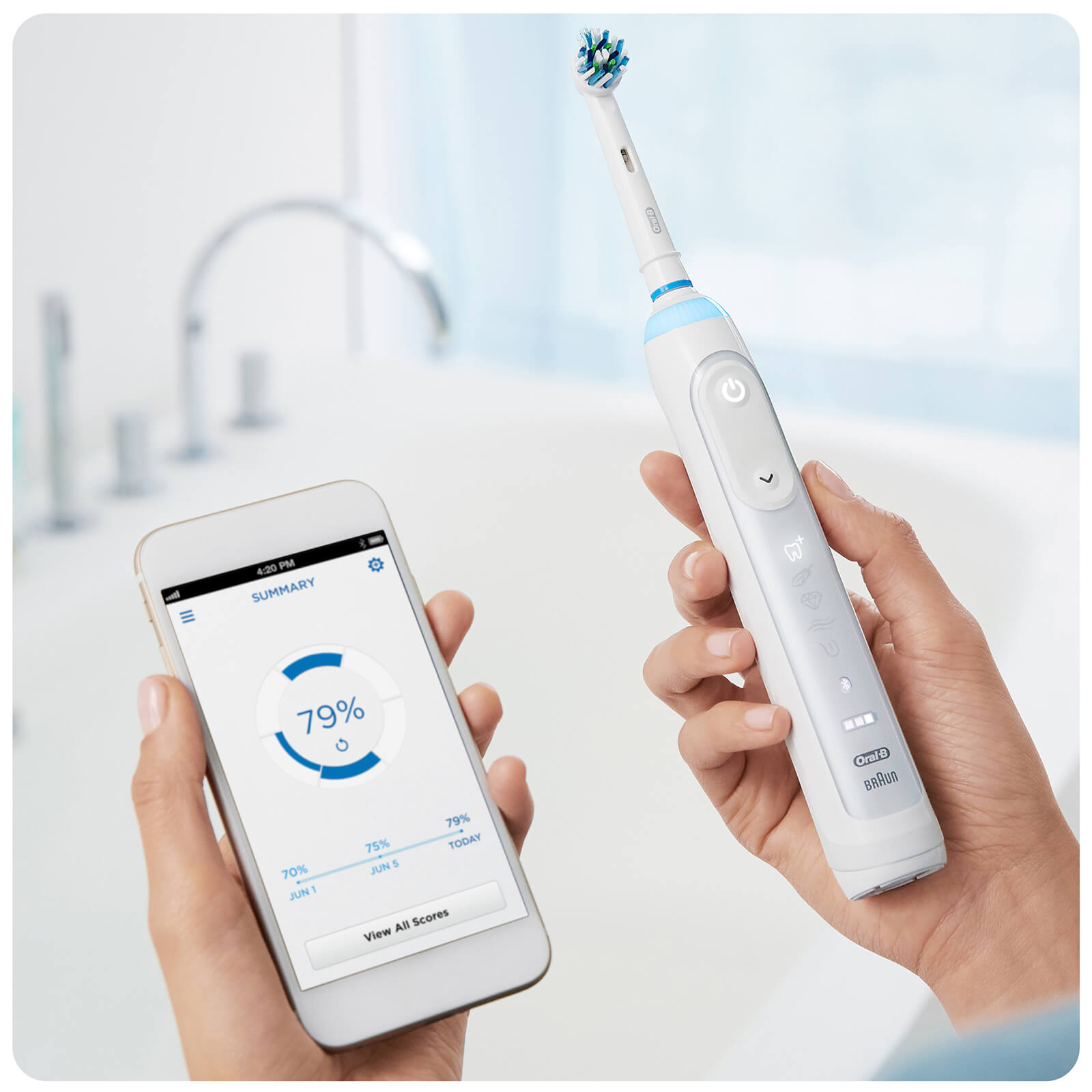 Oral B Pro Genius 9000 White Electric Toothbrush | Mankind