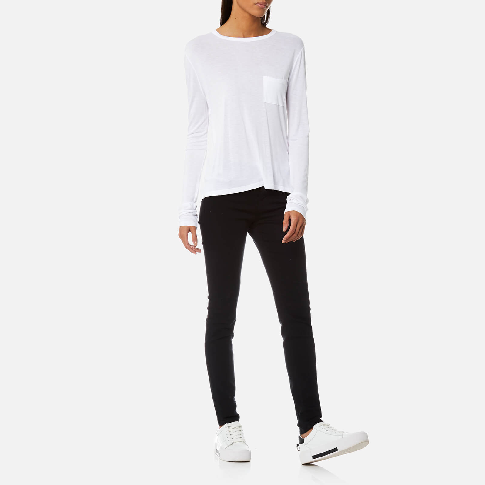 T by Alexander Wang Women's Classic Cropped Long Sleeve T