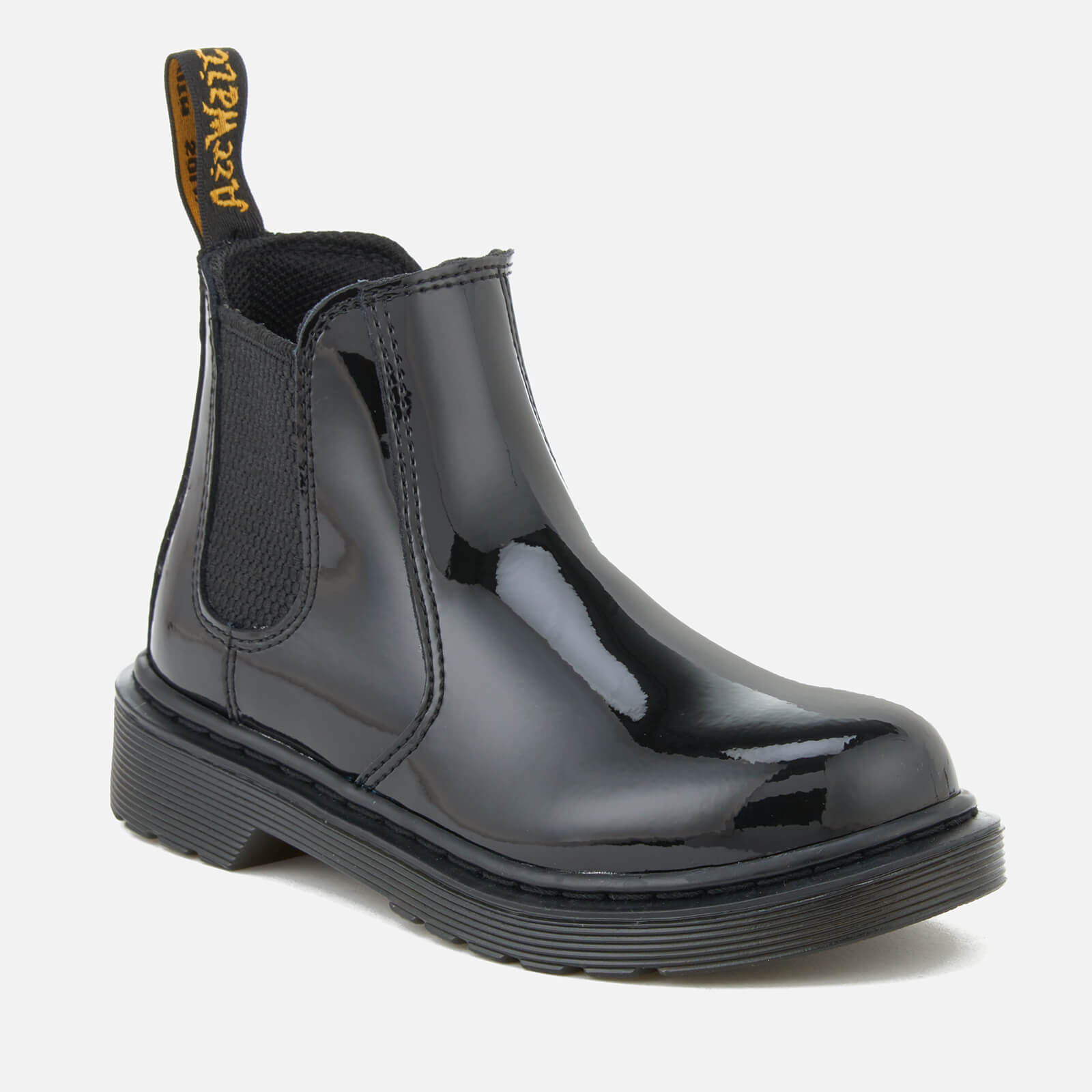 Dr martens kids' banzai chelsea boots - black patent lamper hotsell