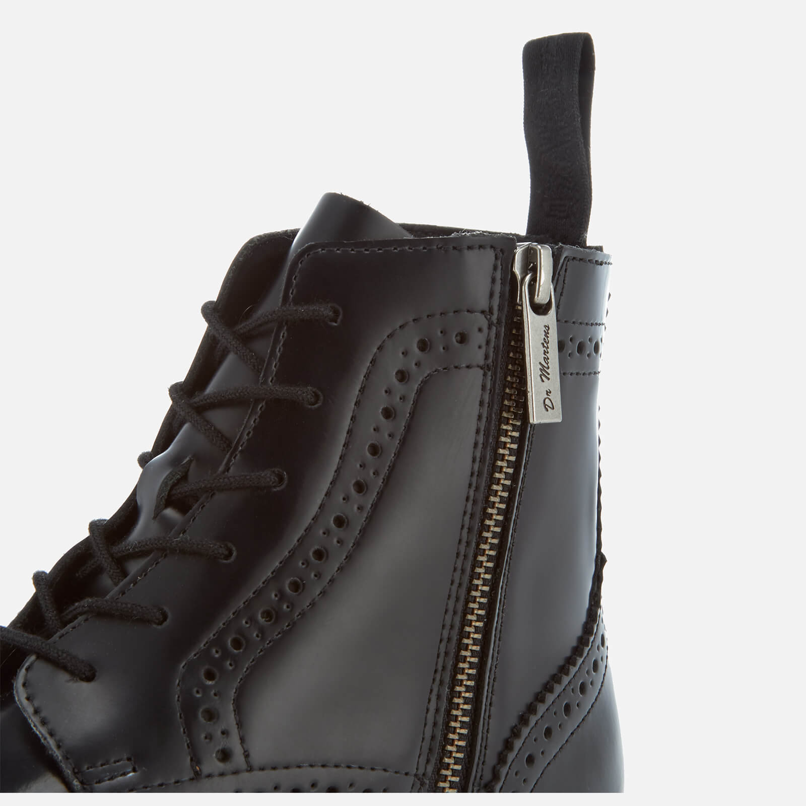 Dr. Martens Women s Kensington Delphine Polished Smooth Lace Up Boots Black Allsole