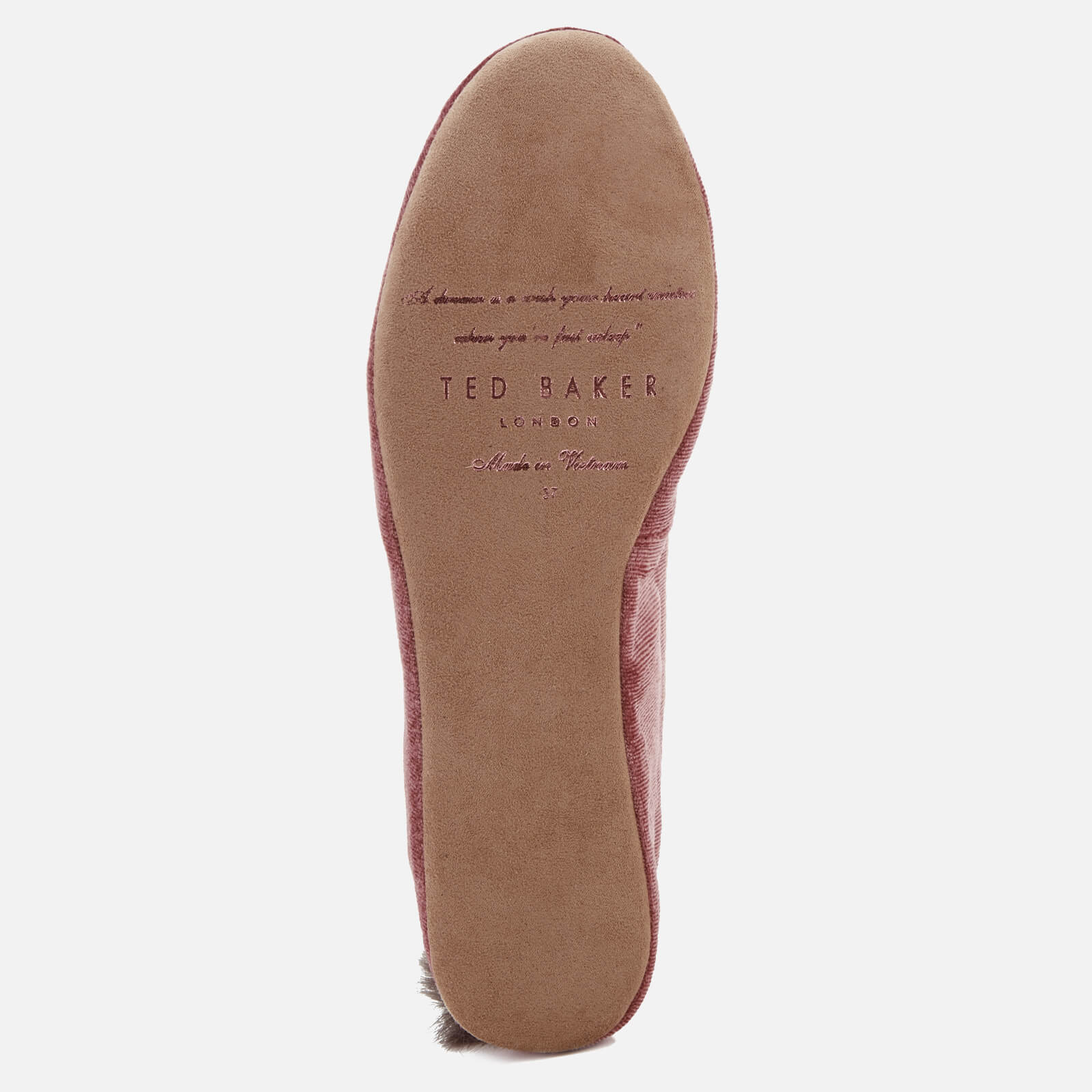 Ted Baker Women s Bellamo Velvet Bunny Slippers Pink Allsole