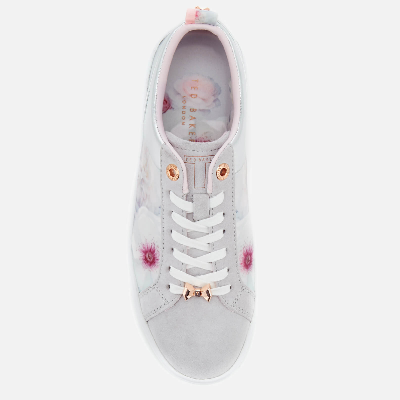 Ted Baker Women s Fushar Floral Print Cupsole Trainers Grey Chelsea Allsole