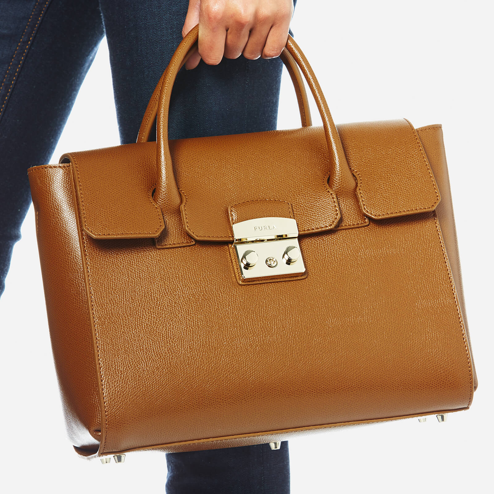 Furla Women s Metropolis Medium Satchel Bag Tan Coggles
