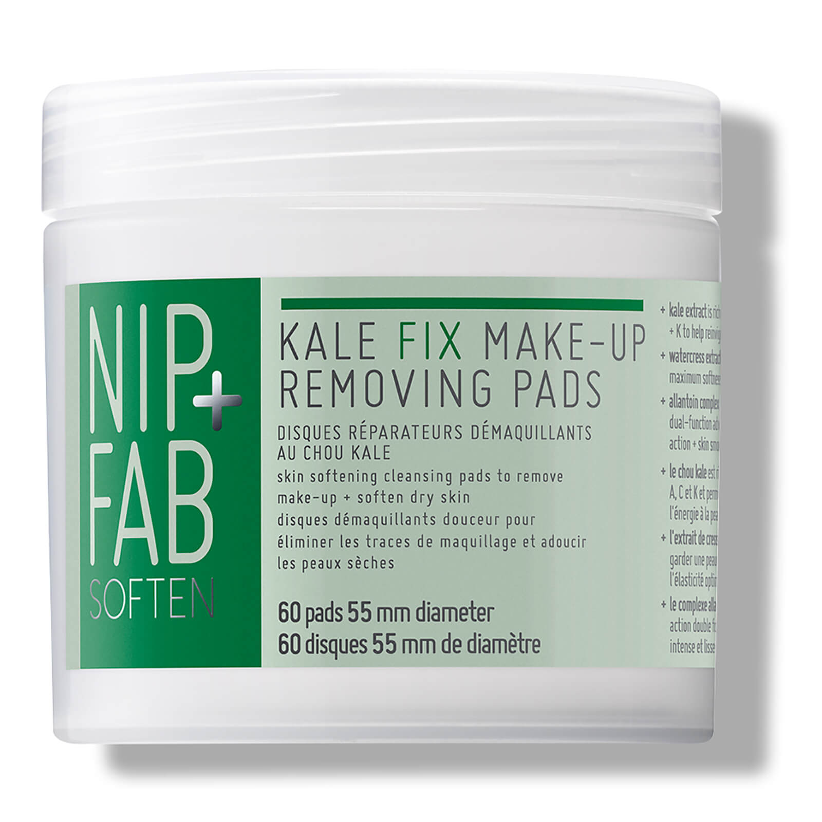 Toallitas desmaquillantes Kale Fix de NIP + FAB - 60 toallitas