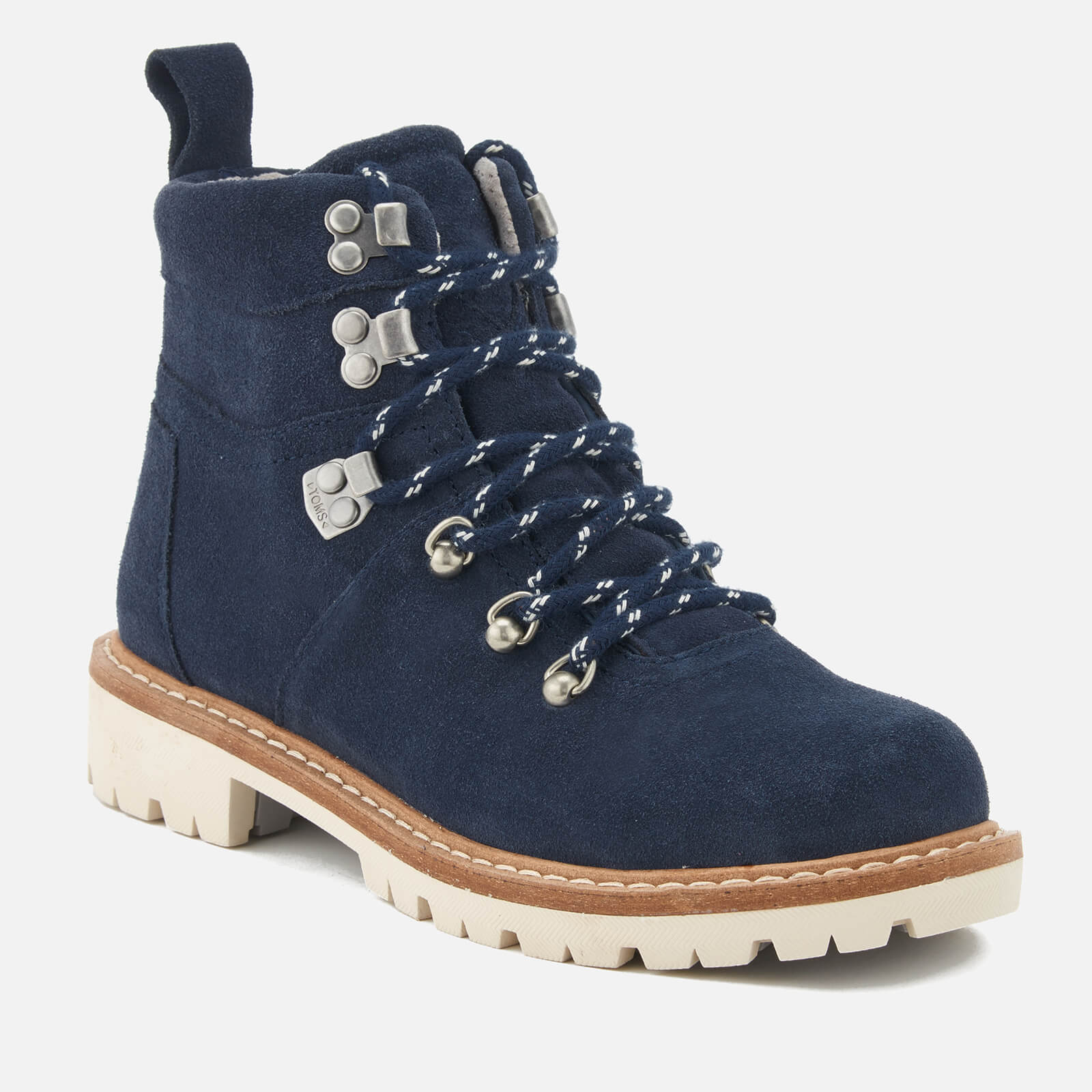TOMS Women s Summit Waterproof Suede Hiker Boots Navy Allsole