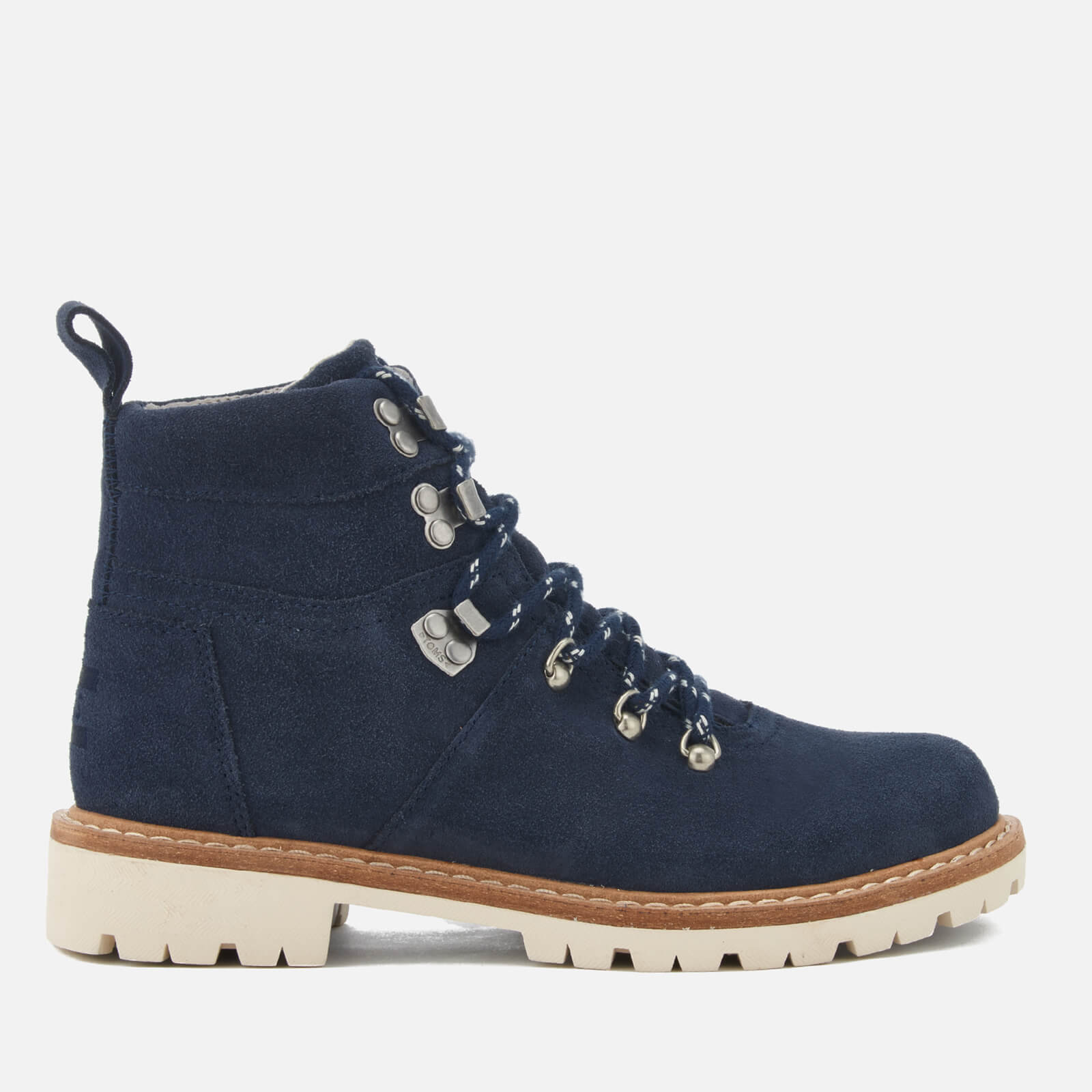 TOMS Women s Summit Waterproof Suede Hiker Boots Navy Allsole