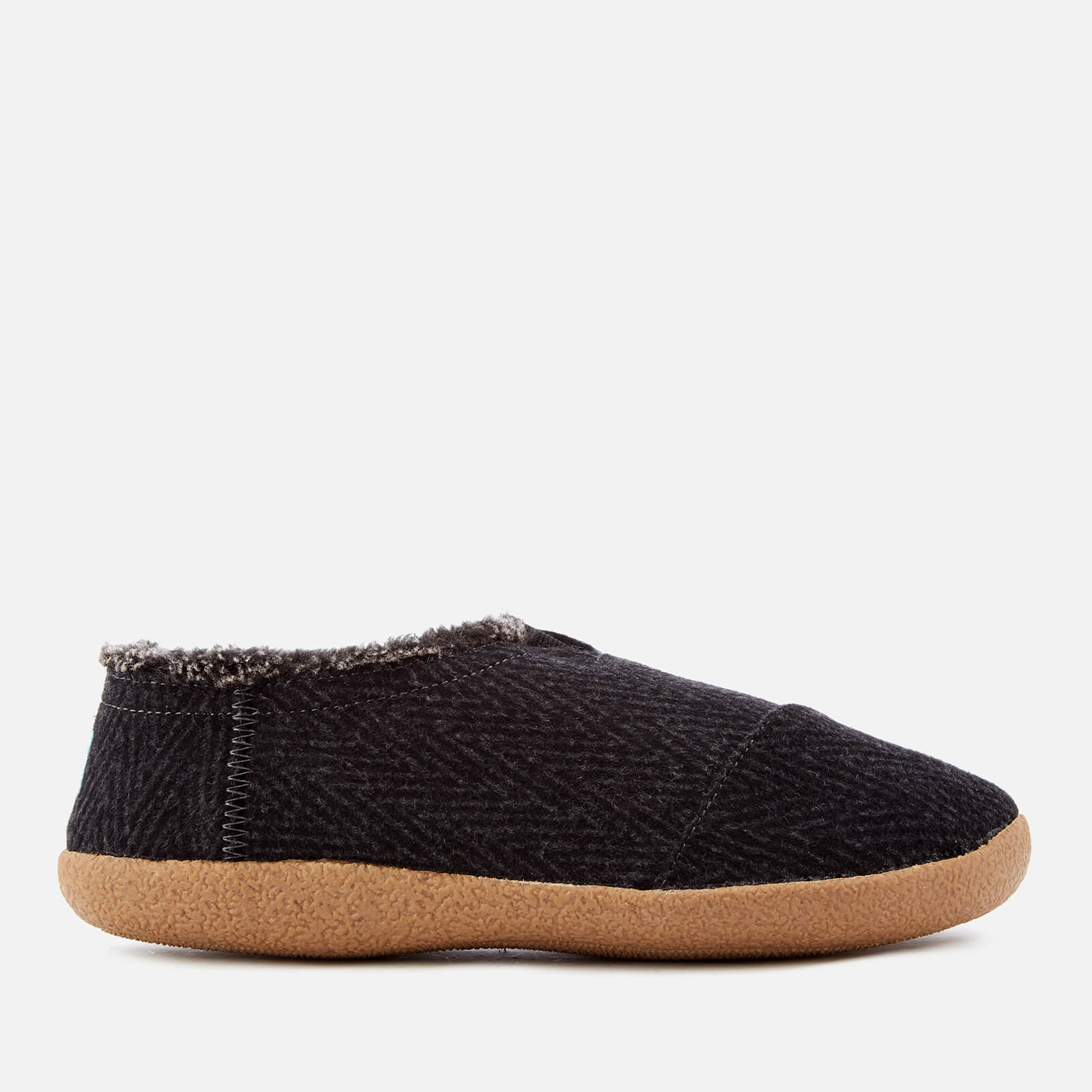 TOMS Men s Wool House Slippers Black Allsole