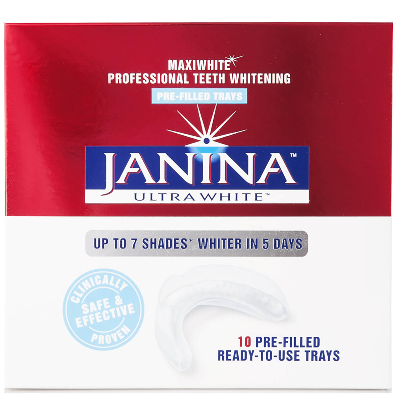 Fundas dentales blanqueadoras Maxiwhite Teeth de Janina (10 unidades)