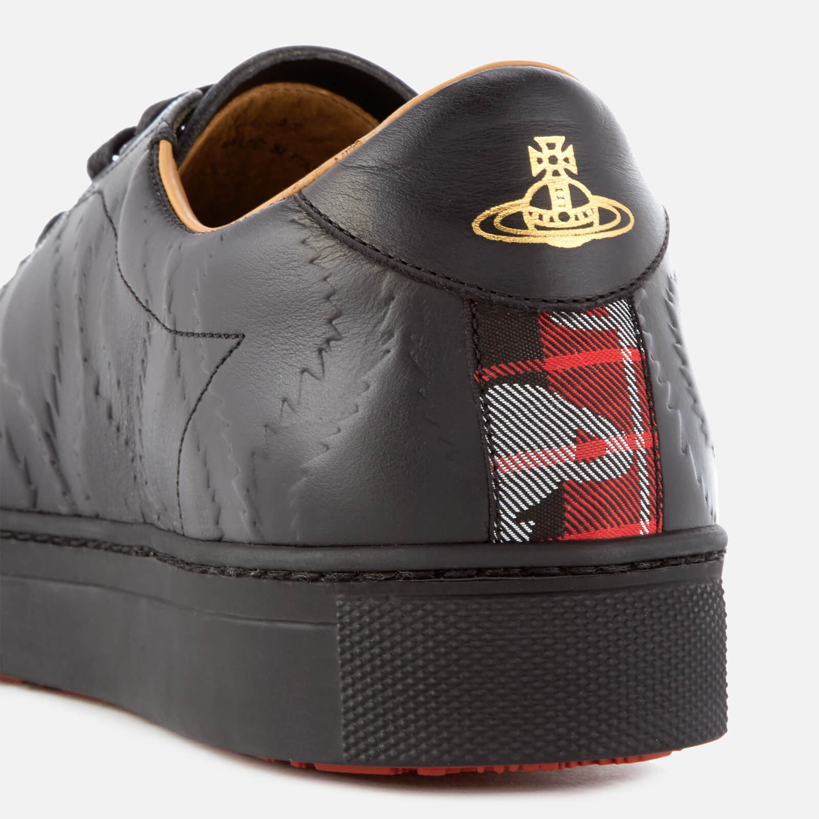 Vivienne Westwood MAN Men s Derby Leather Low Top Trainers Black Squiggle Print Coggles