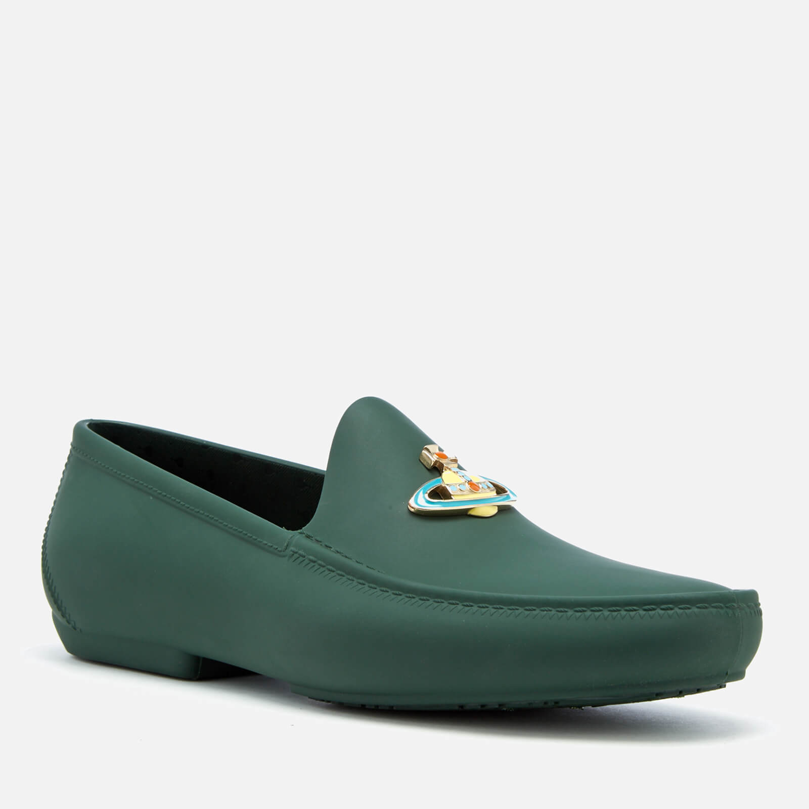 Vivienne Westwood MAN Men s Orb Moccasin Shoes Dark Green Coggles