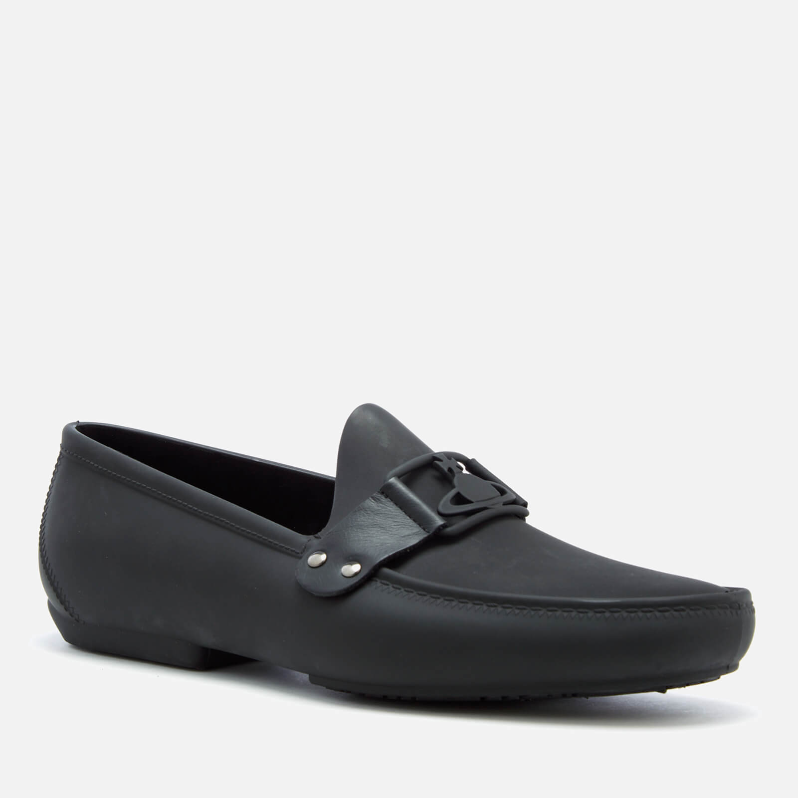 Vivienne Westwood MAN Men's Frame Orb Moccasin Shoes - Black