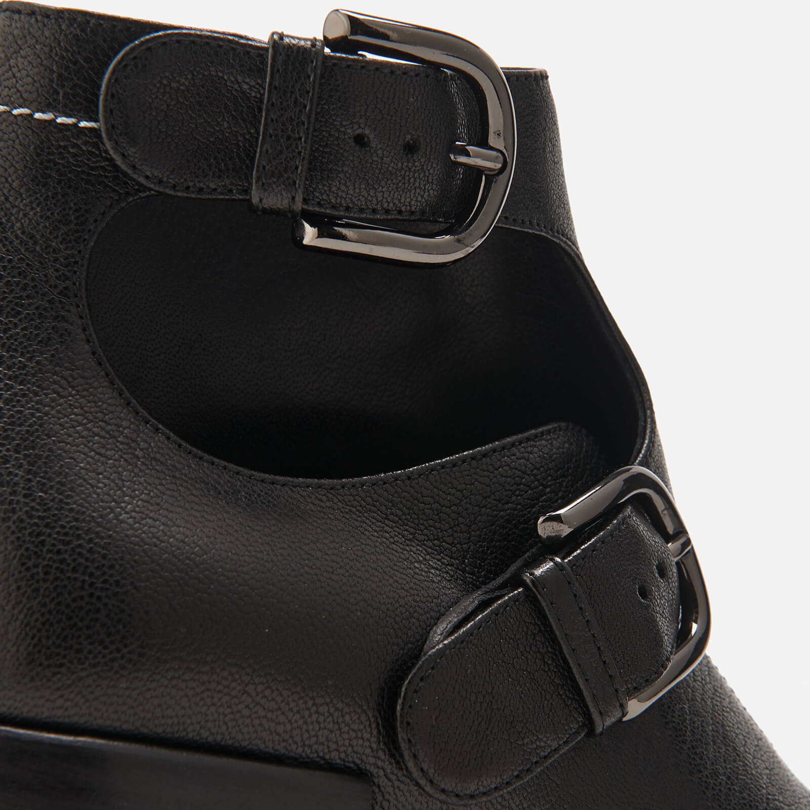 MM6 Maison Margiela Women s Double Buckle Heeled Ankle Boots Black Coggles