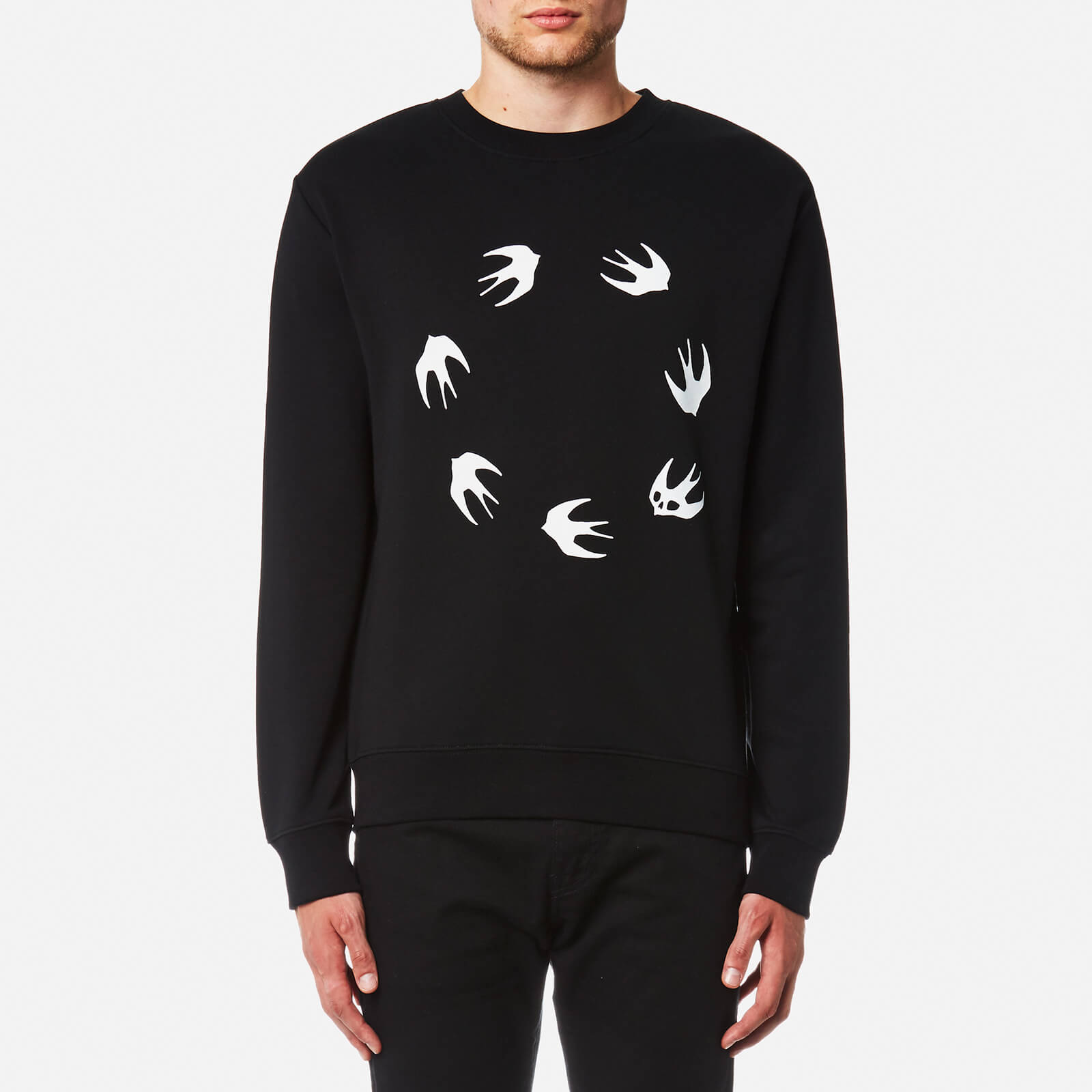 McQ Alexander McQueen Men s Swallow Circle Sweatshirt Darkest Black Coggles