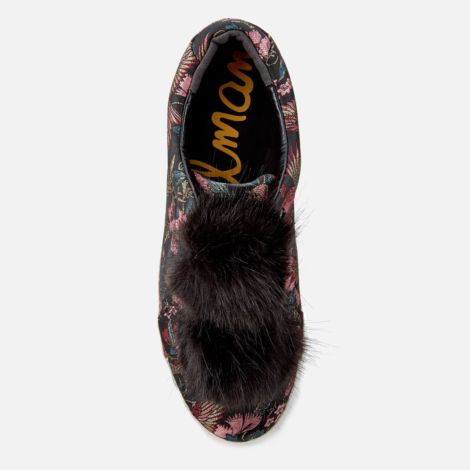 Sam Edelman Women s Leya Pom Pom Flatform Slip On Trainers Black Multi Majestic Bird Allsole
