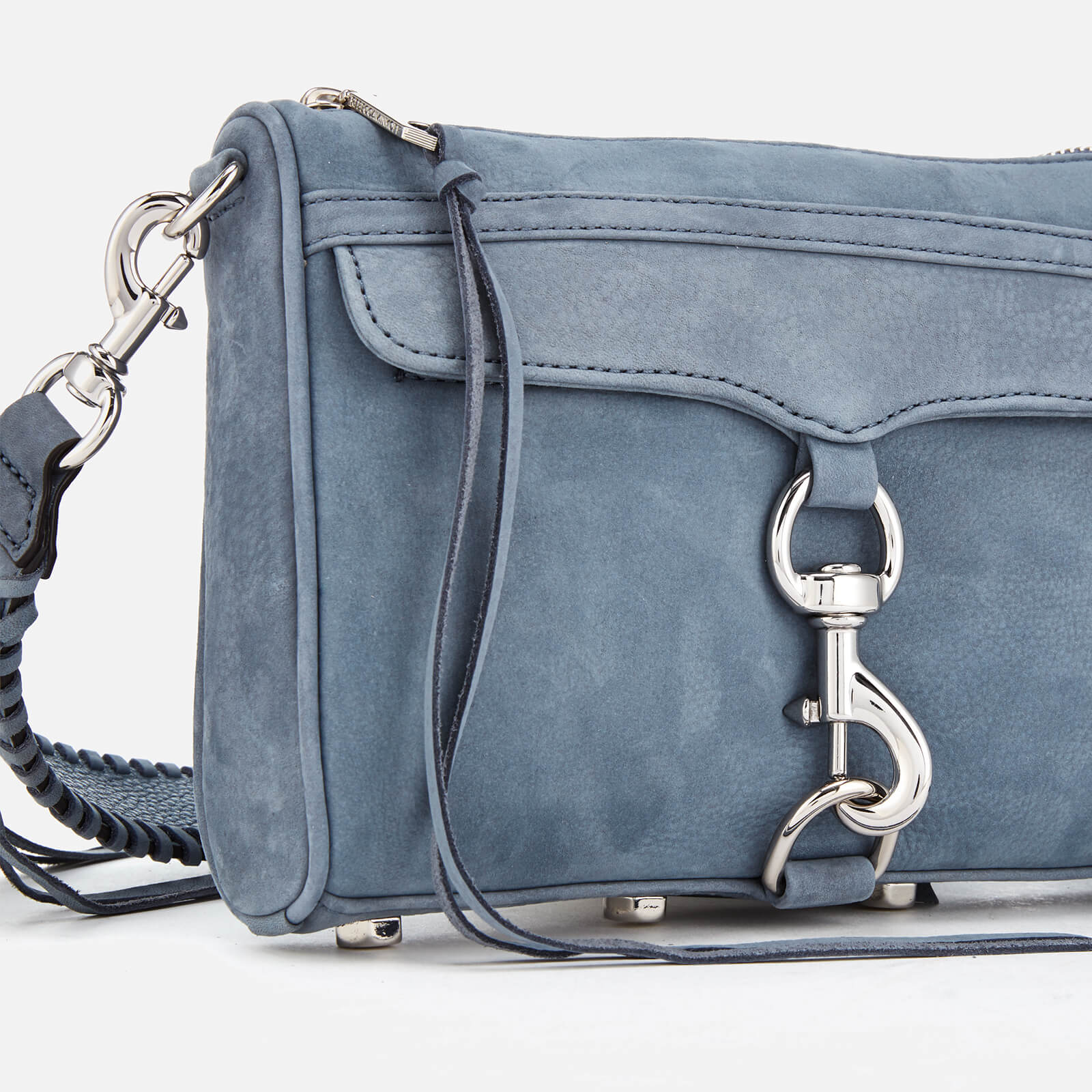 Rebecca Minkoff Women s Mini M.A.C. Cross Body Bag with Guitar Strap Dusty Blue Coggles