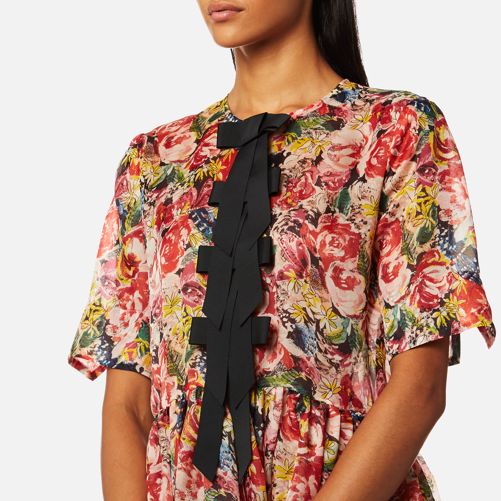 Ganni seneca silk dress 2025