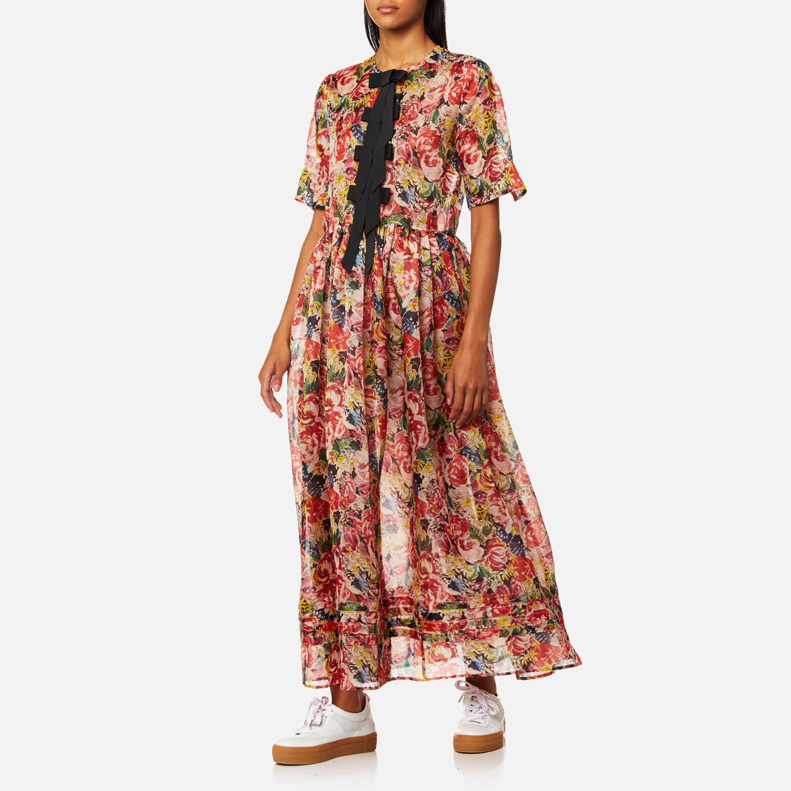 Ganni Women s Seneca Silk Dress Multicolour Coggles