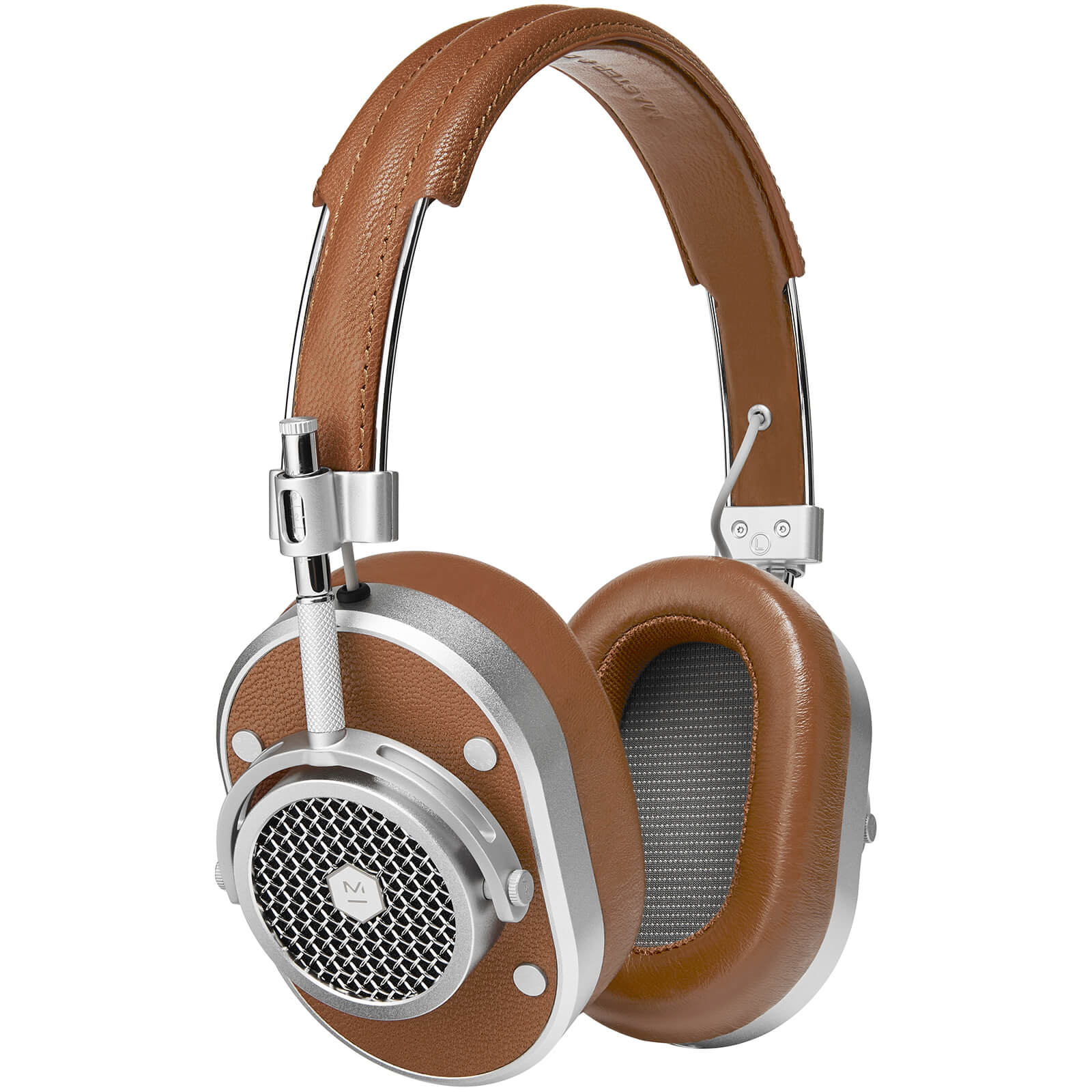 Master and Dynamic MH40 Over Ear Headphones - Silver/Brown | Coggles