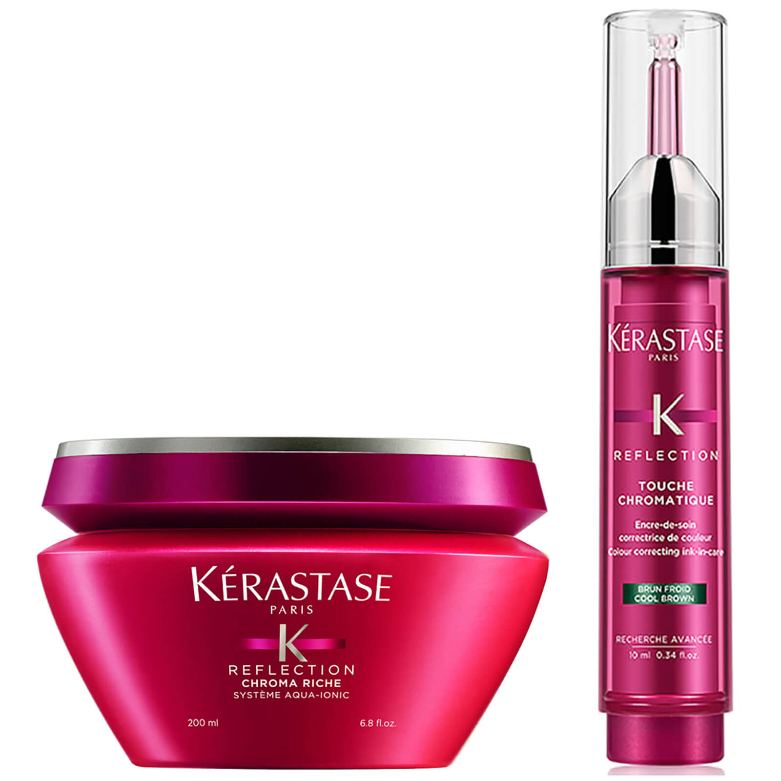Kérastase Reflection Masque Chroma Riche 200ml & Touche Chromatique - Cool Brown 10ml