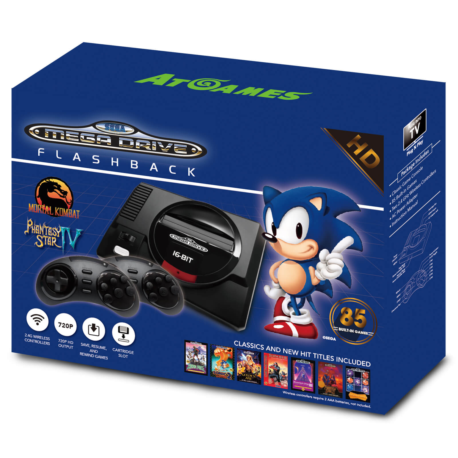 SEGA Mega Drive Mini HD With Wireless Controllers