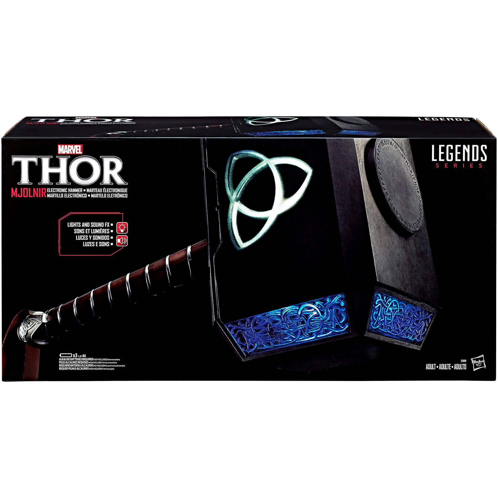MARVEL LEGENDS THOR Mjolnir レプリカ Hasbro Marvel Legends Thor Mjolnir Hammer Electronic Prop Replica