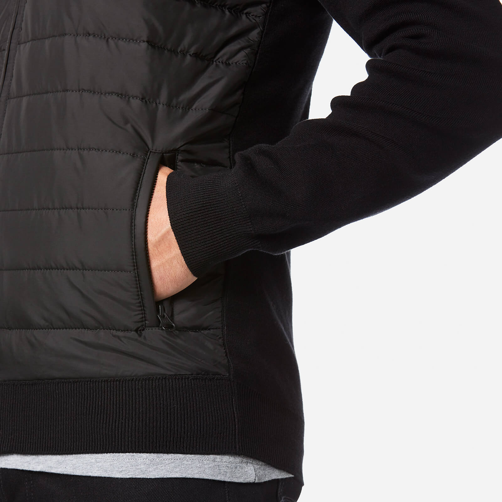 Barbour International Men s Baffle Zip Through Jacket Black Coggles