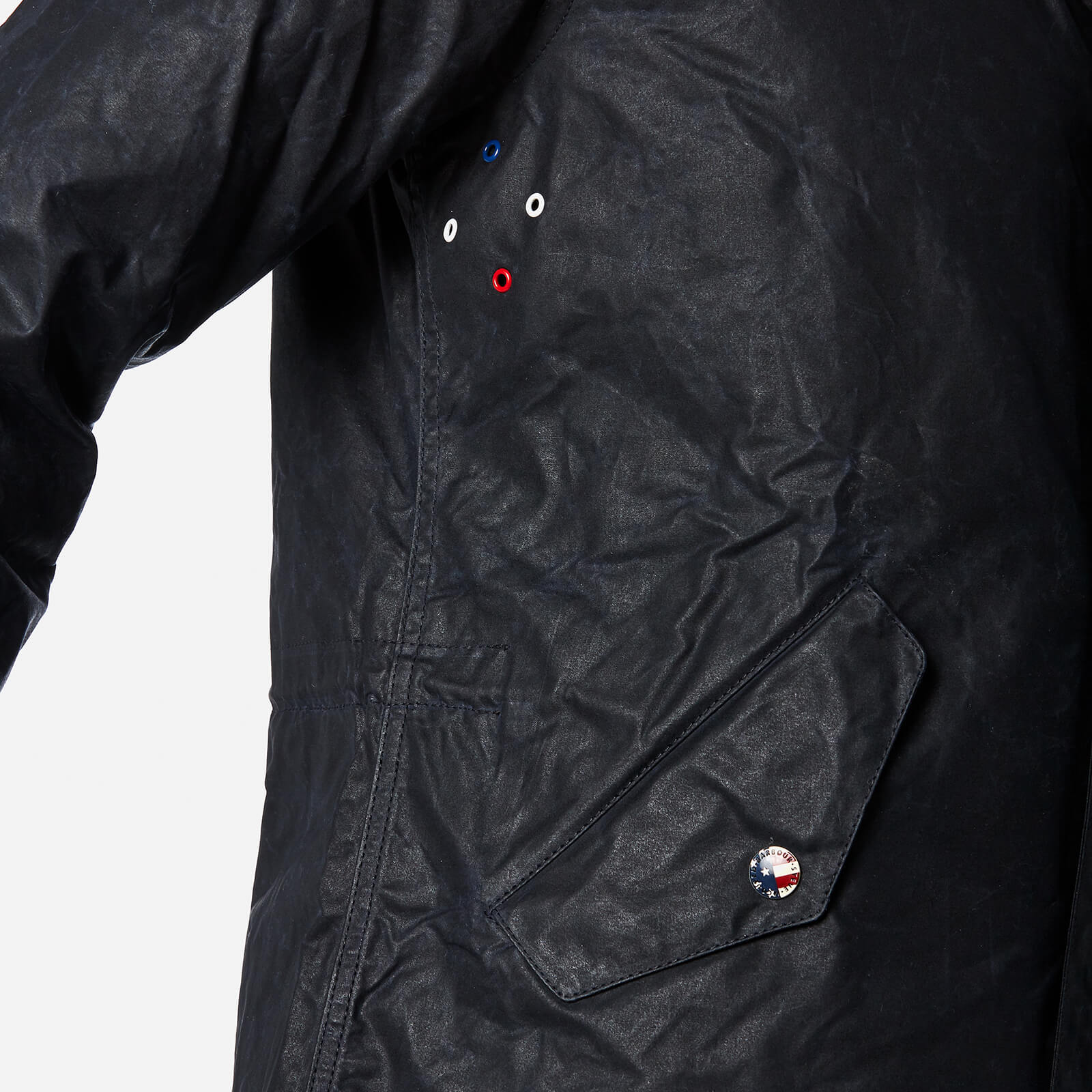 Barbour X Steve McQueen Men s Shell Wax Parka Navy Coggles