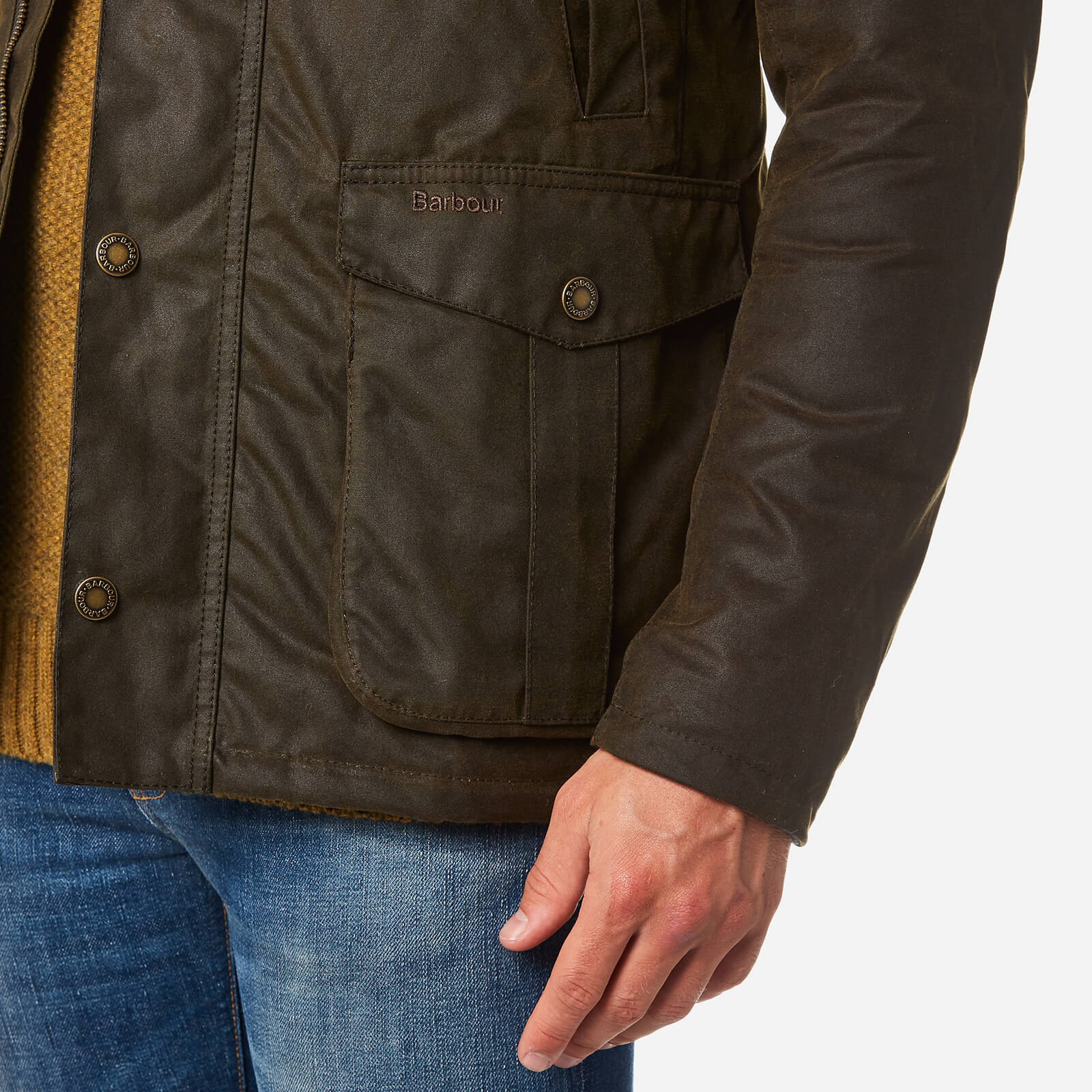 Barbour Men s Leeward Wax Jacket Olive Coggles