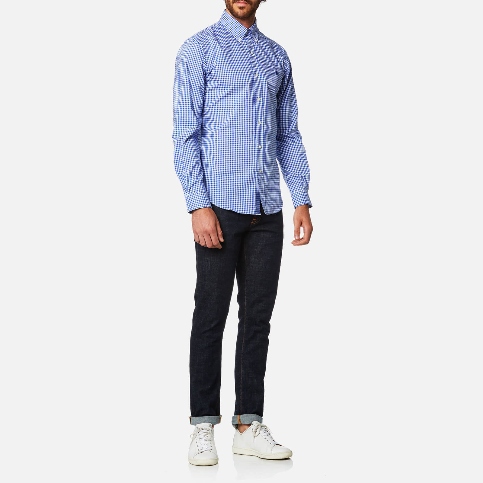 Polo Ralph Lauren Men s Slim Fit Easy Care Shirt Blue Check Coggles