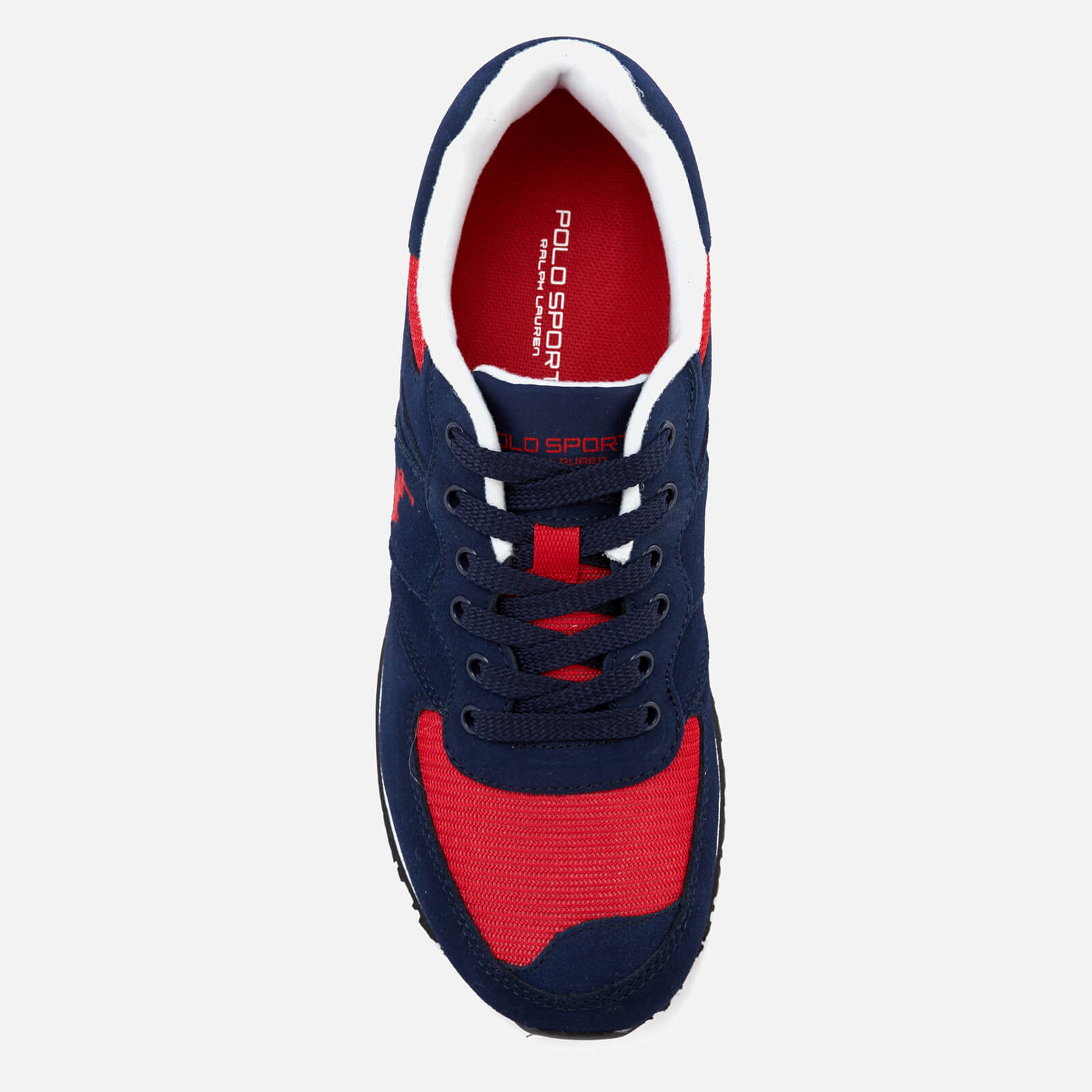 Polo Ralph Lauren Men s Slaton Pony Sport Suede Trainers Newport Navy RL Red Coggles