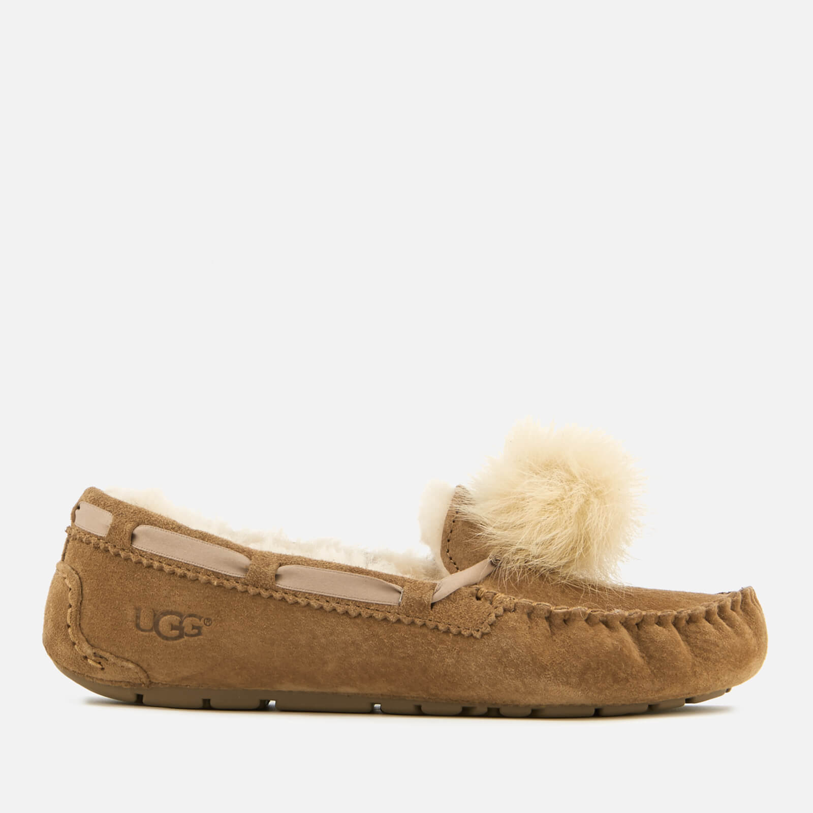 UGG Women's Dakota Moccasin Suede Slippers - Chestnut | Allsole