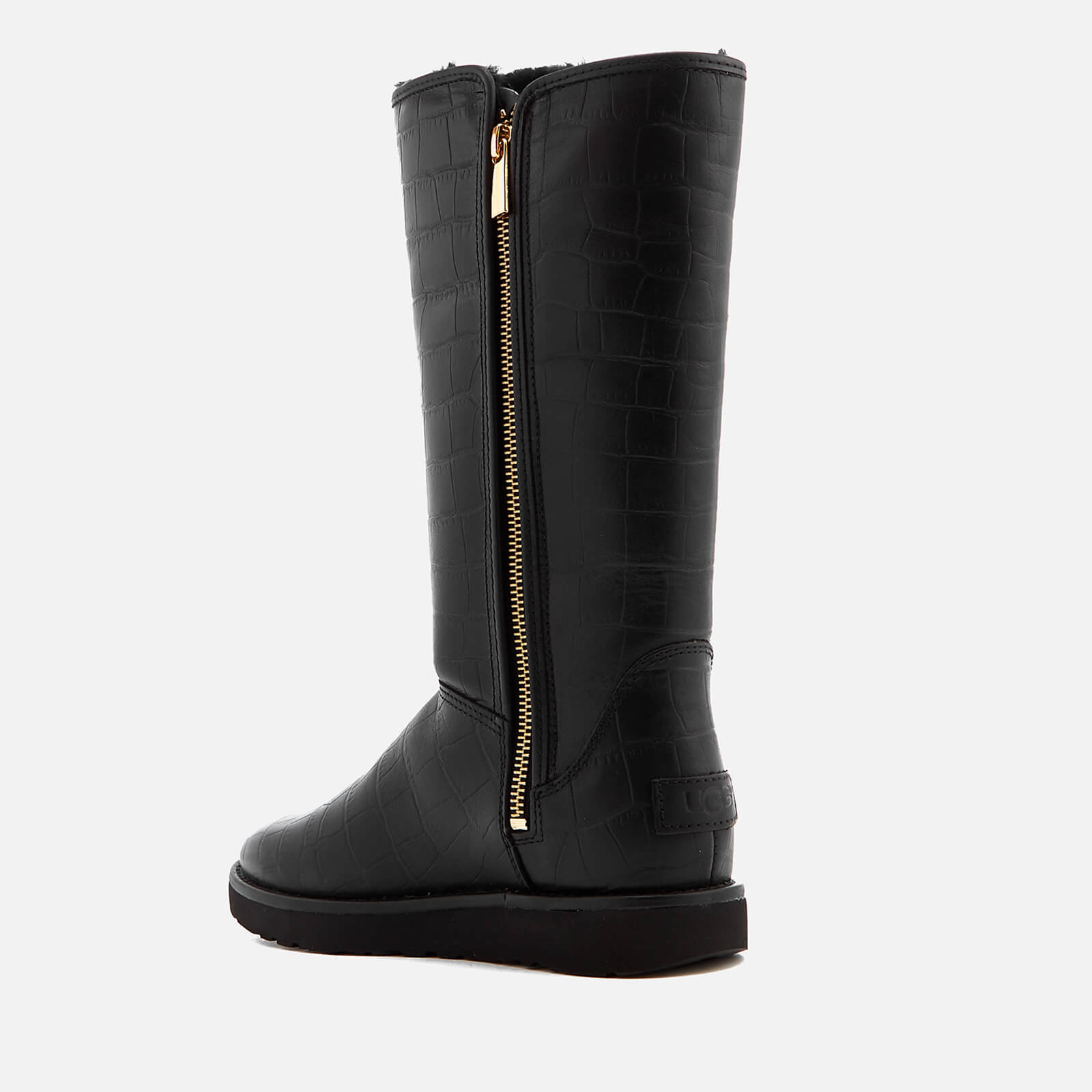 UGG Women s Abree II Classic Luxe Croc Leather Tall Boots Black Coggles