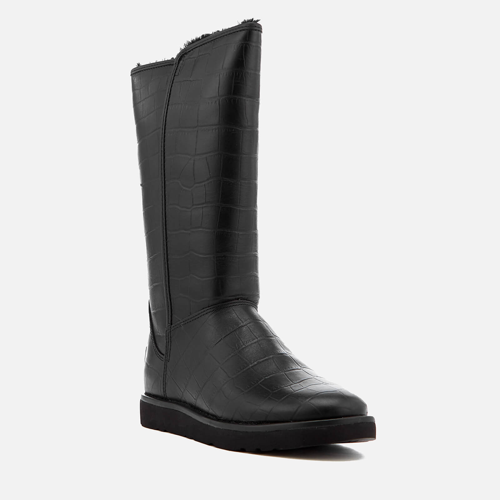 UGG Women s Abree II Classic Luxe Croc Leather Tall Boots Black Coggles