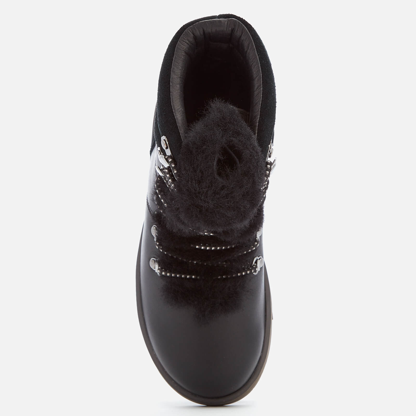 UGG Women s Viki Waterproof Leather Lace Up Boots Black
